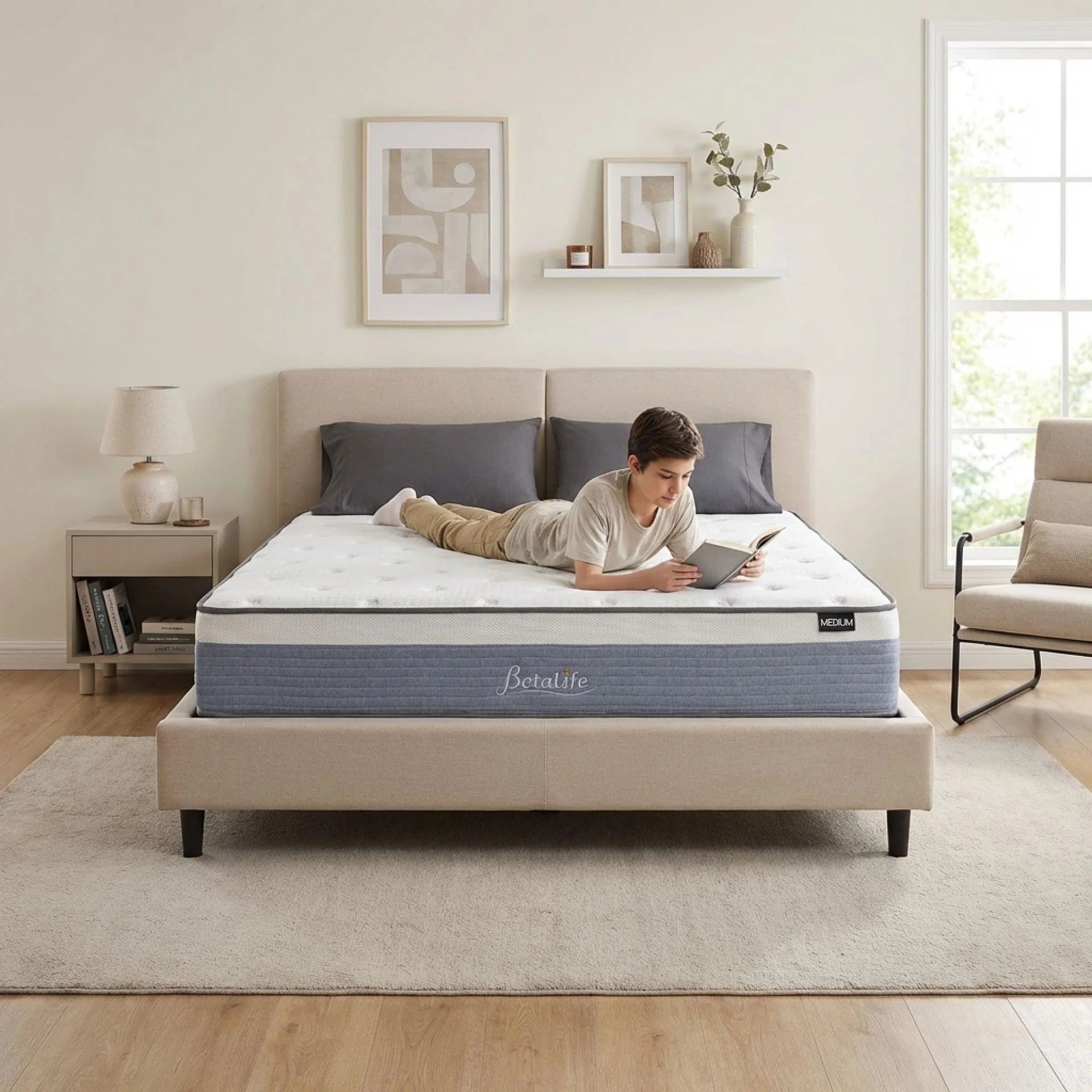Natureblend Plus Bamboo Charcoal Medium Plush Mattress - King - Image 18