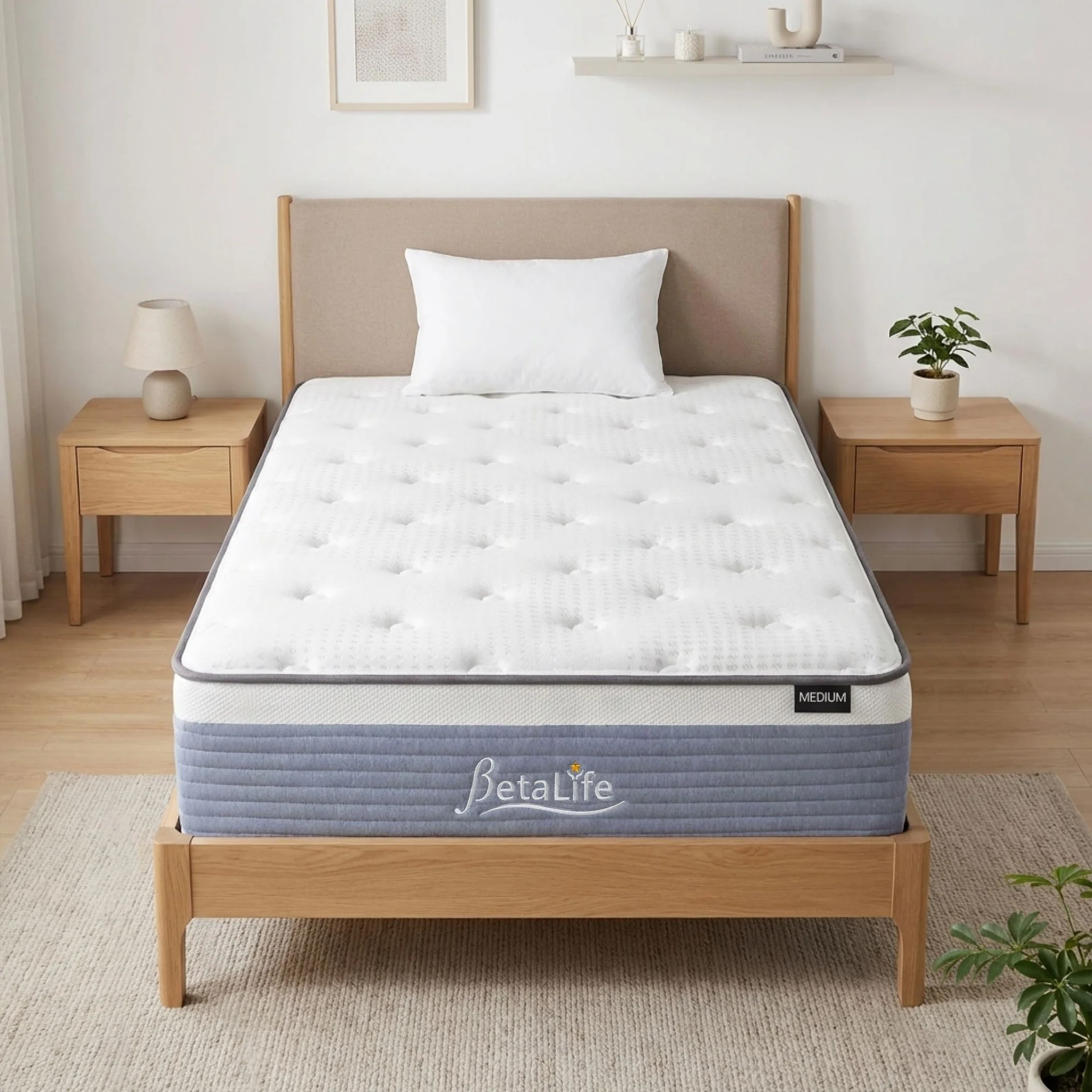 Natureblend Plus Bamboo Charcoal Medium Plush Mattress - King Single