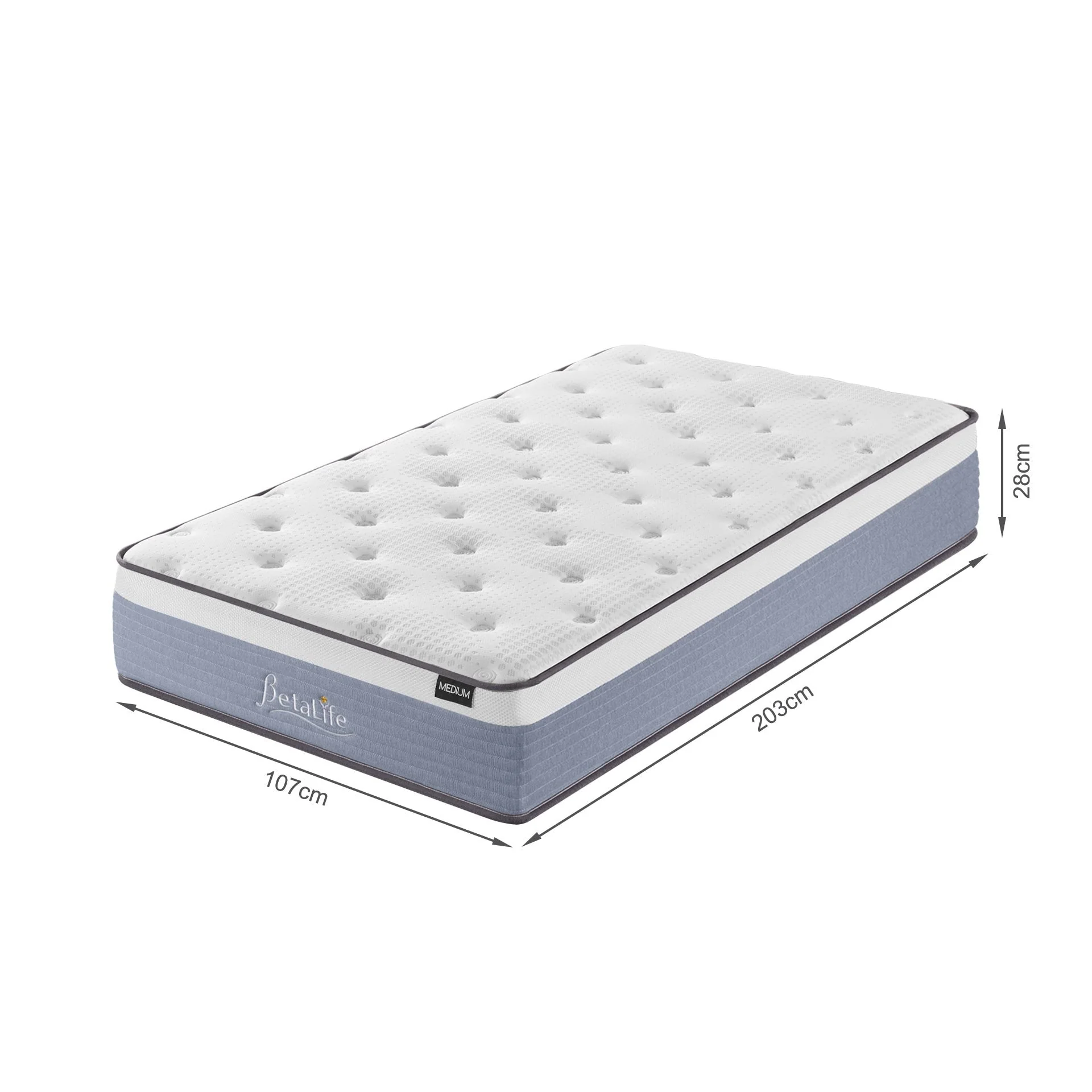 Natureblend Plus Bamboo Charcoal Medium Plush Mattress - King Single - Image 12