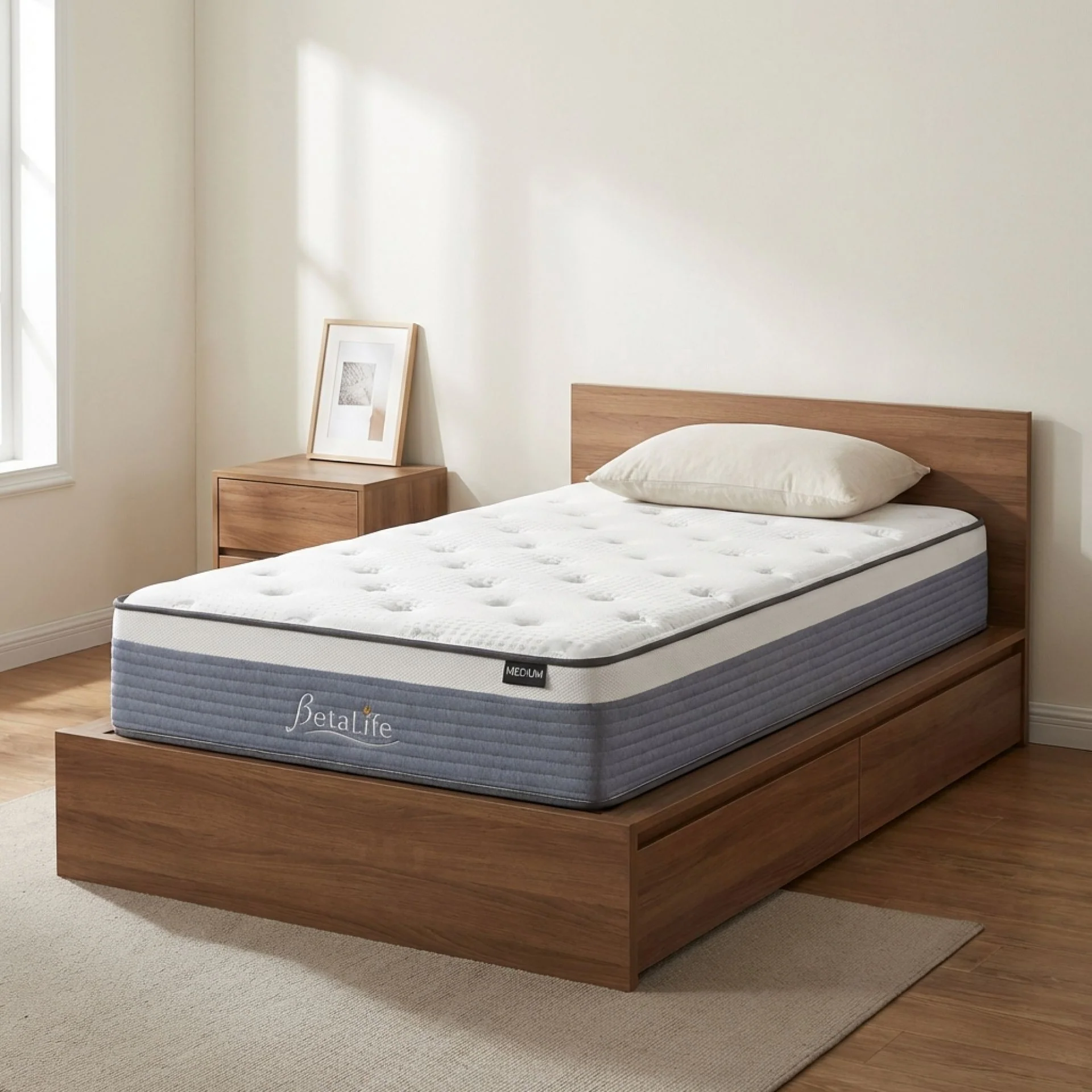 Natureblend Plus Bamboo Charcoal Medium Plush Mattress - King Single - Image 13