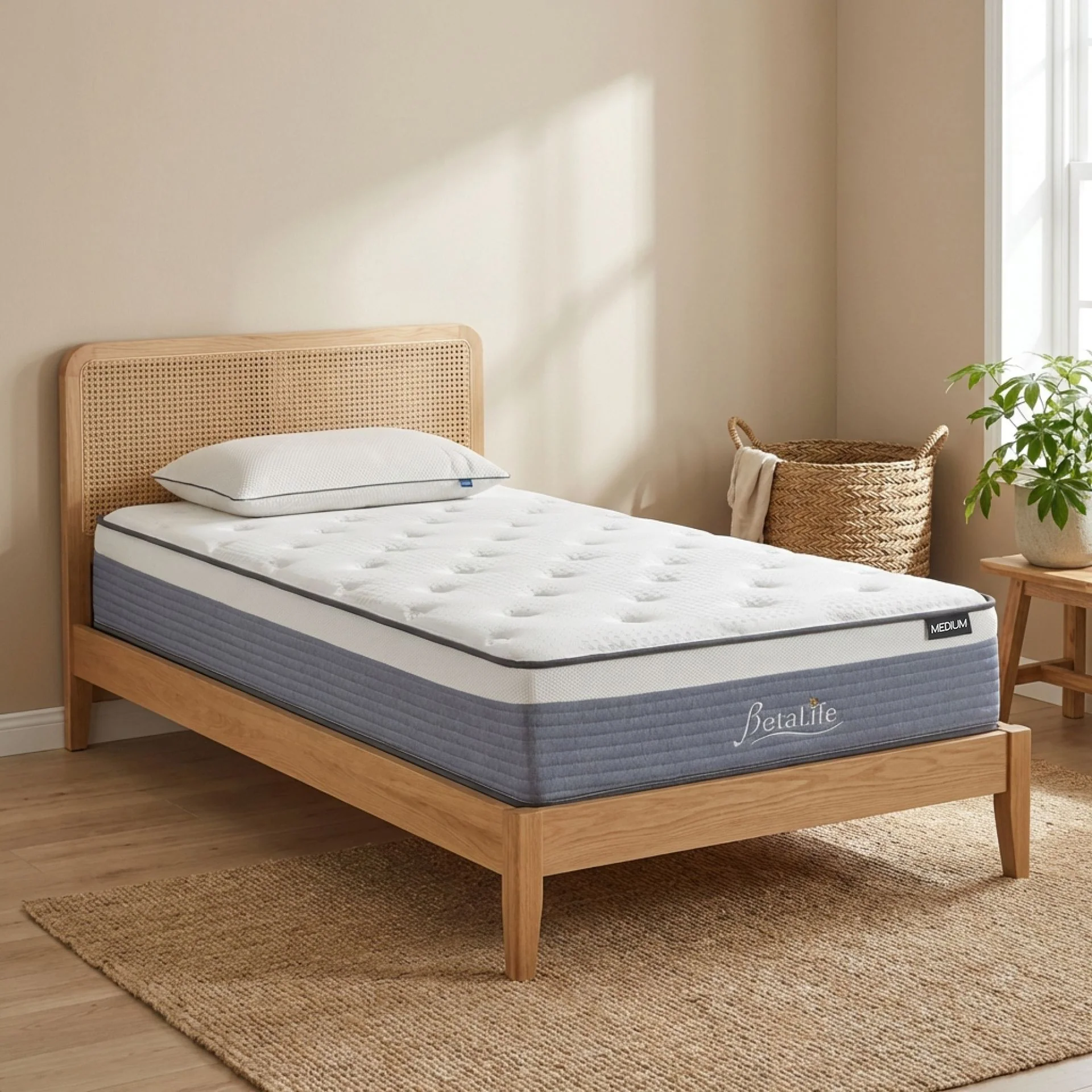 Natureblend Plus Bamboo Charcoal Medium Plush Mattress - King Single - Image 15