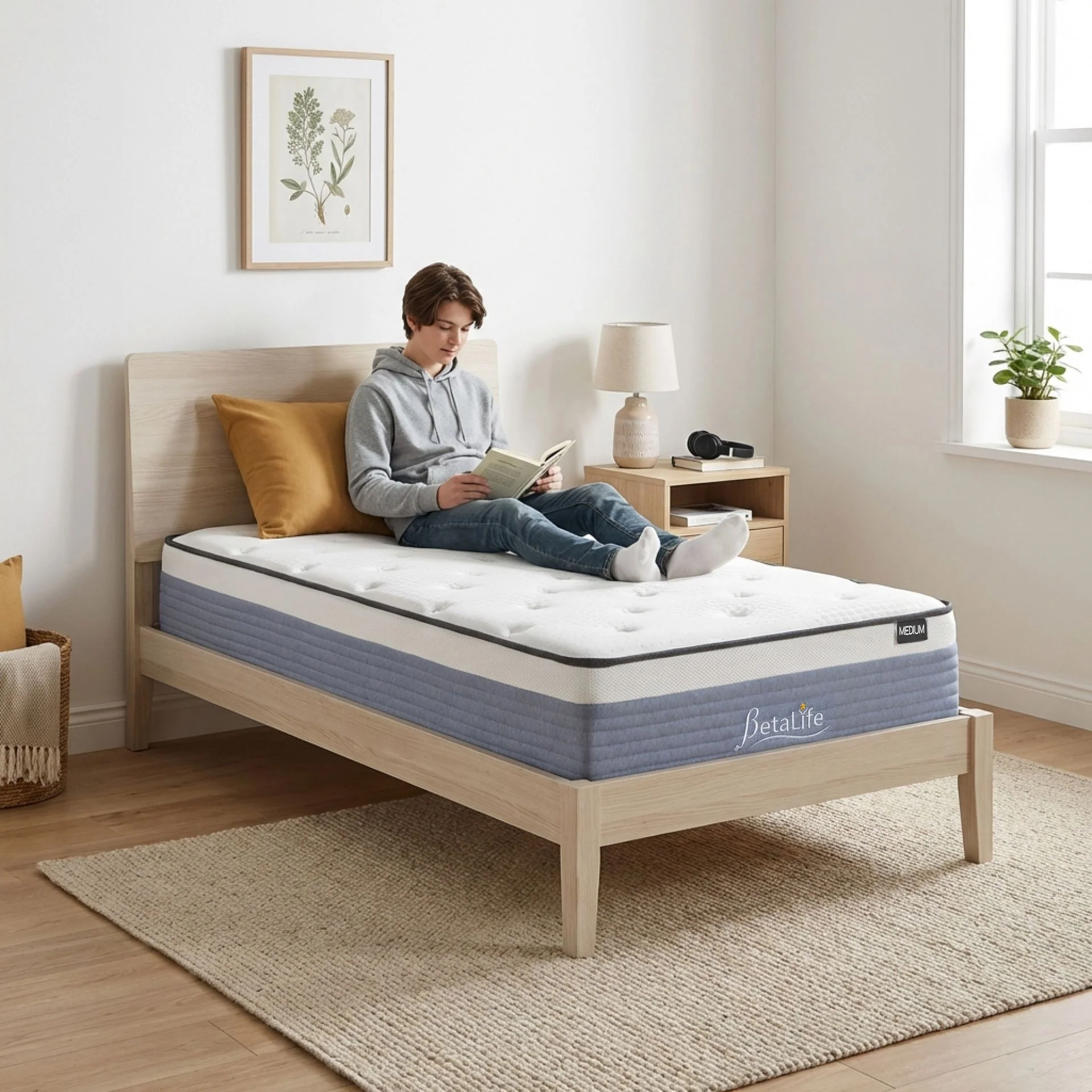 Natureblend Plus Bamboo Charcoal Medium Plush Mattress- Single - Image 16
