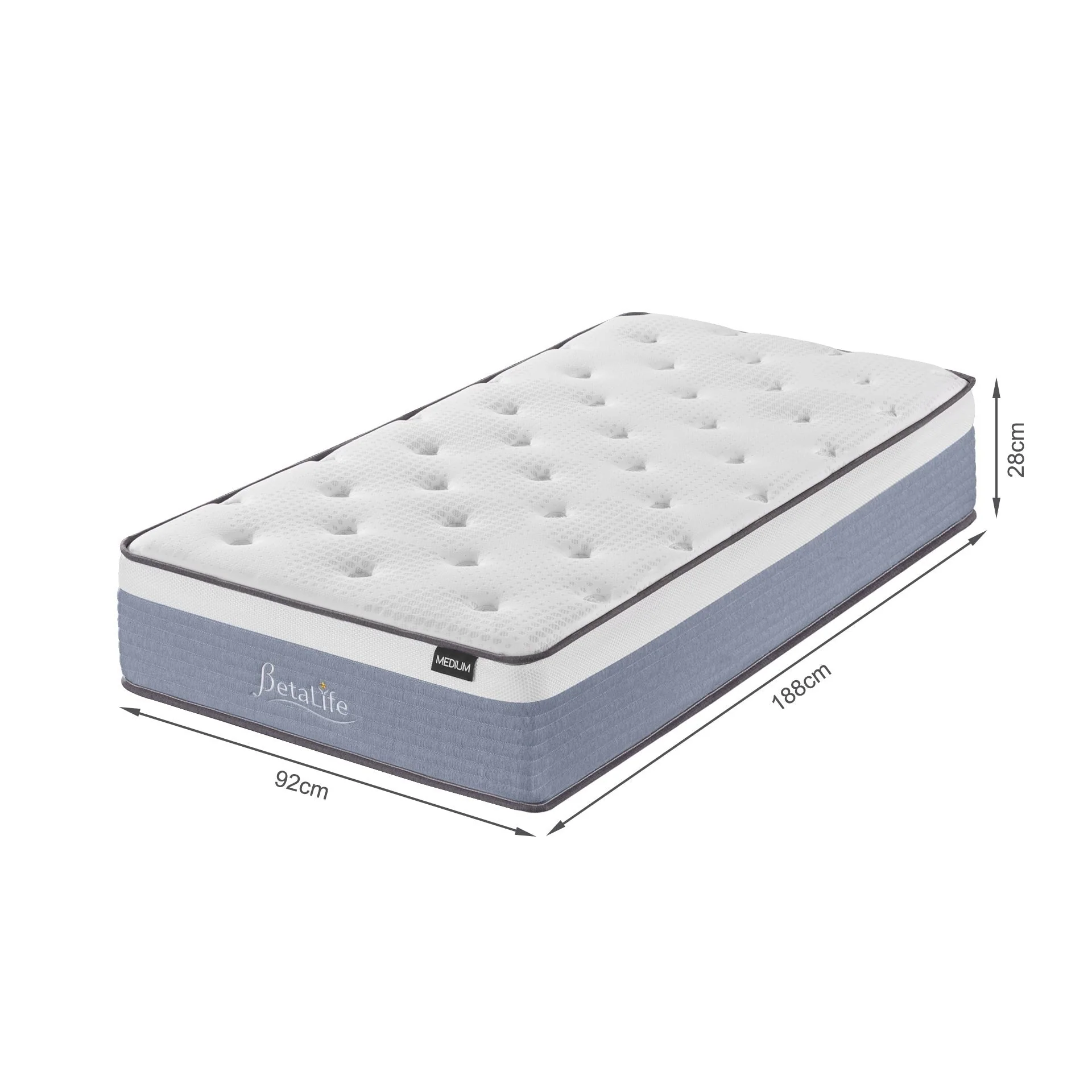 Natureblend Plus Bamboo Charcoal Medium Plush Mattress- Single - Image 17