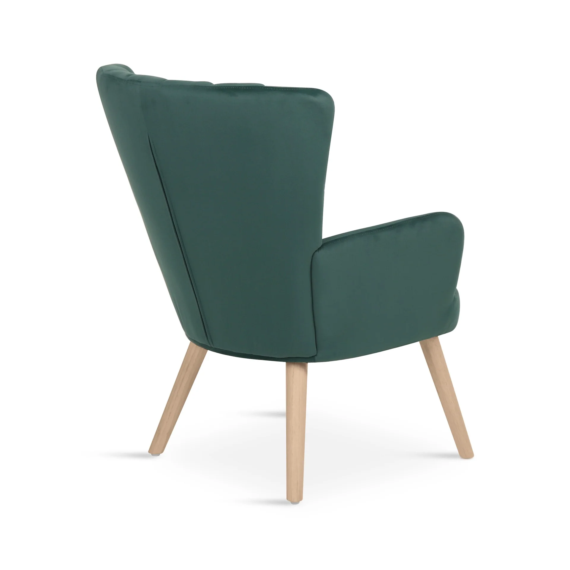 Neil Velvet Armchair - Green - Image 9