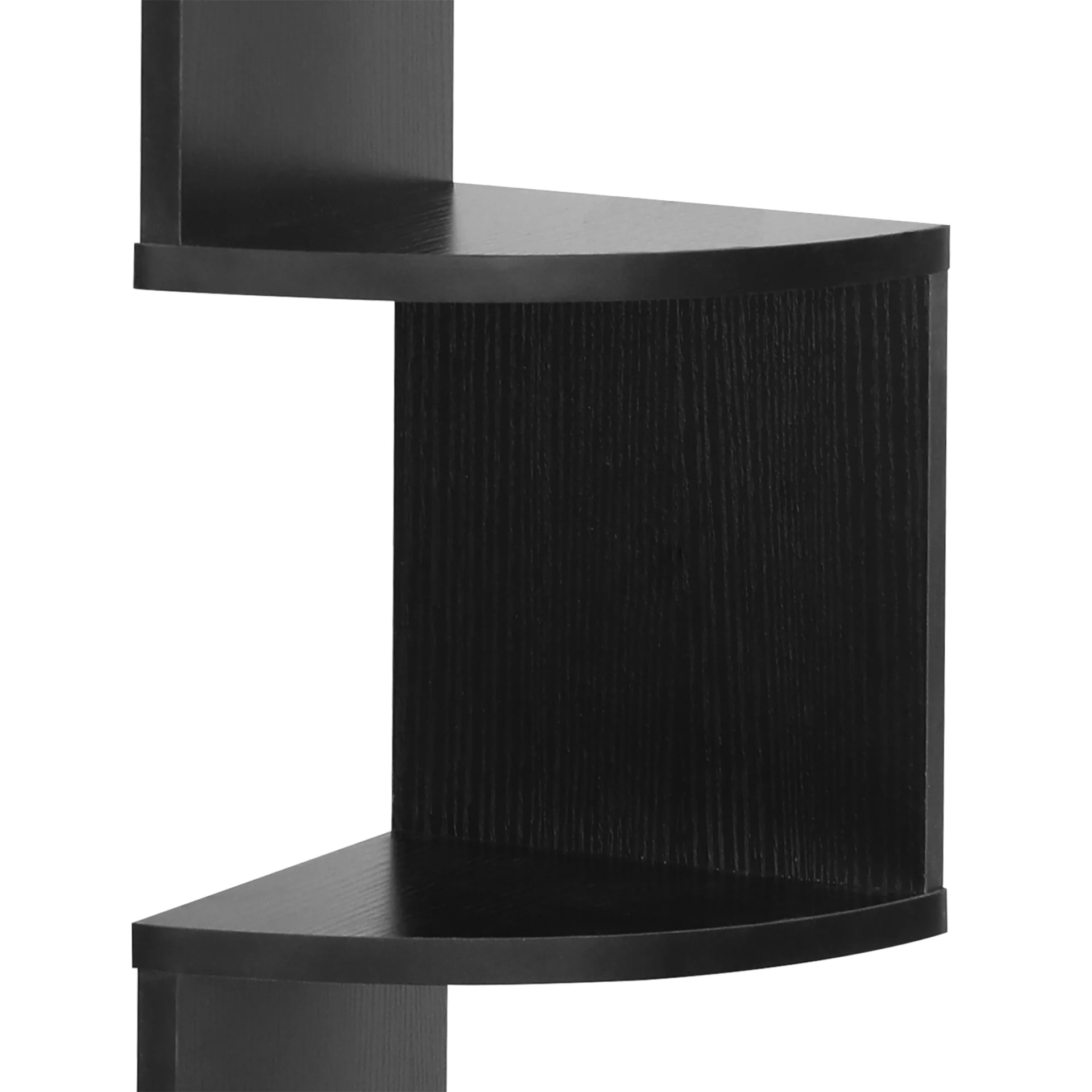 Nemi 5 Tier Wall Mounted Corner Shelf - Black - Image 9