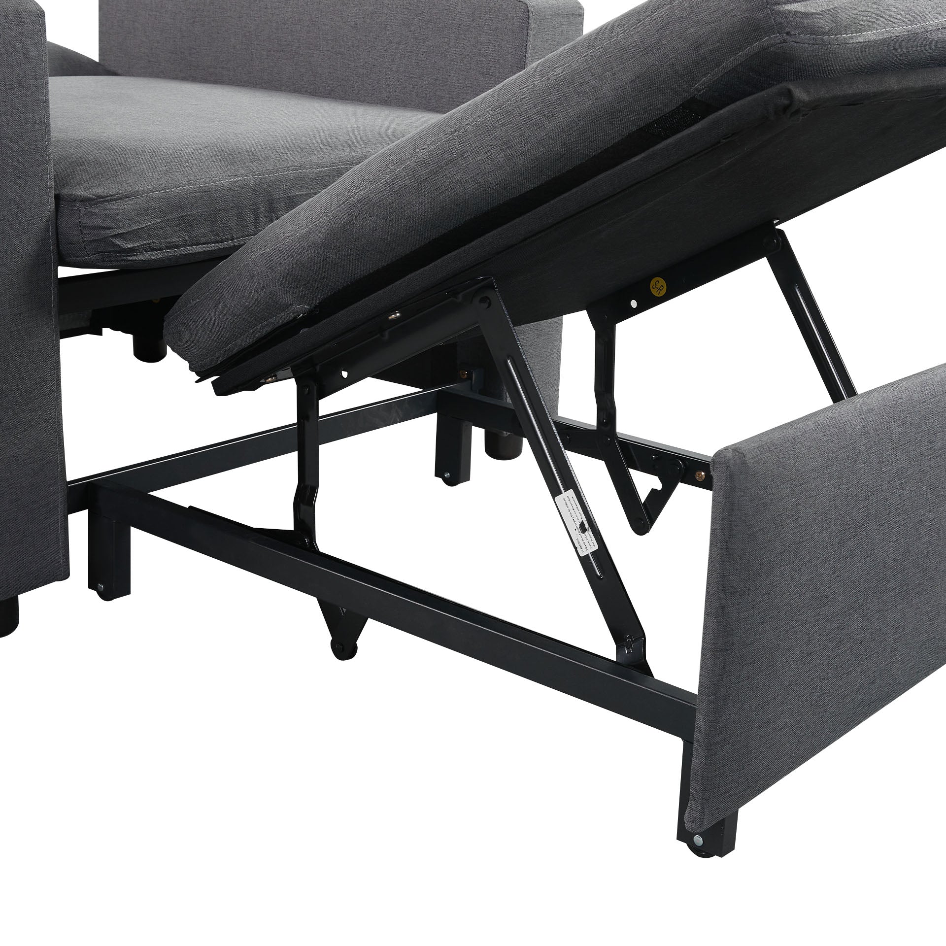 Nest Linen 1 Seater Sofa Bed - Dark Grey - Image 17