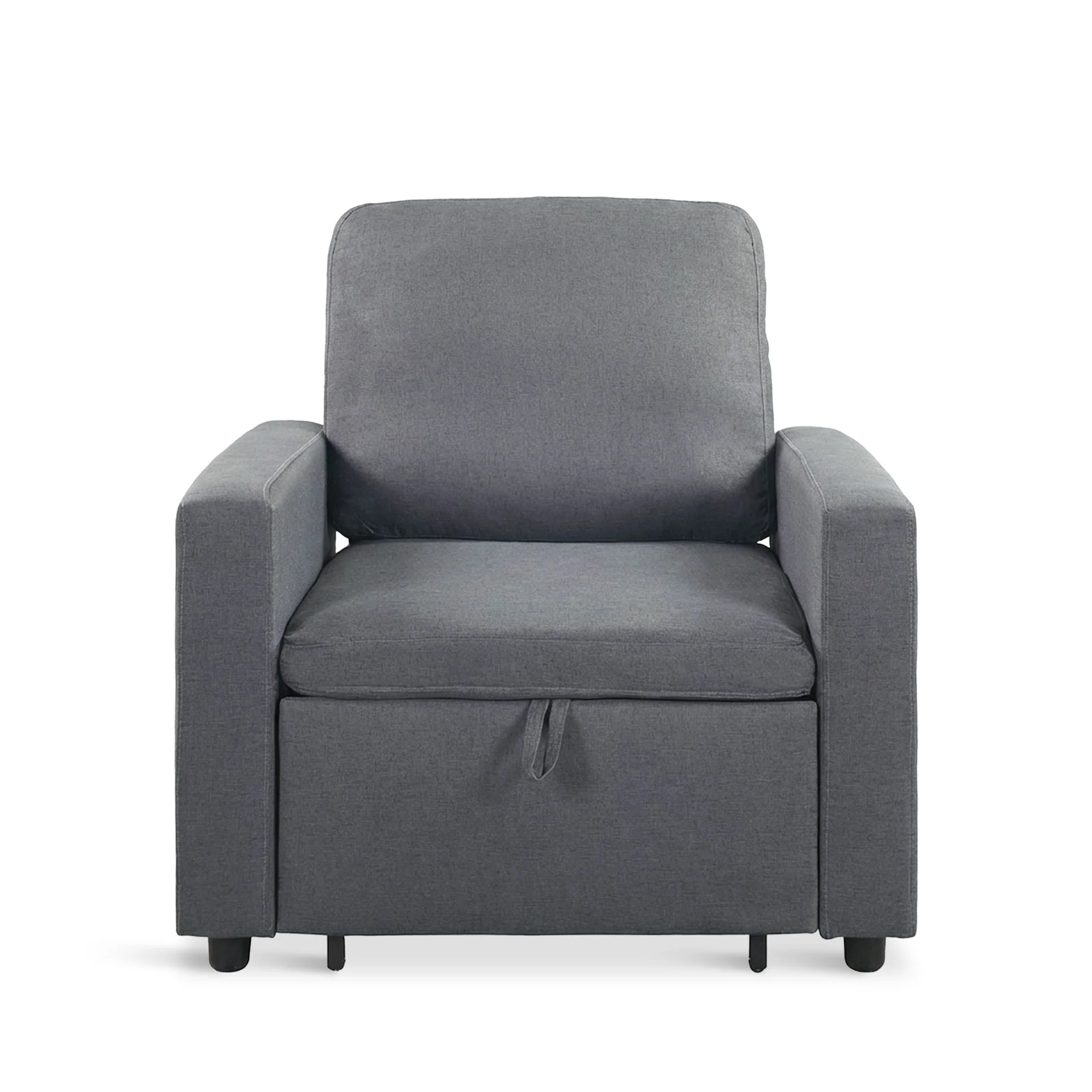 Nest Linen 1 Seater Sofa Bed - Dark Grey - Image 9