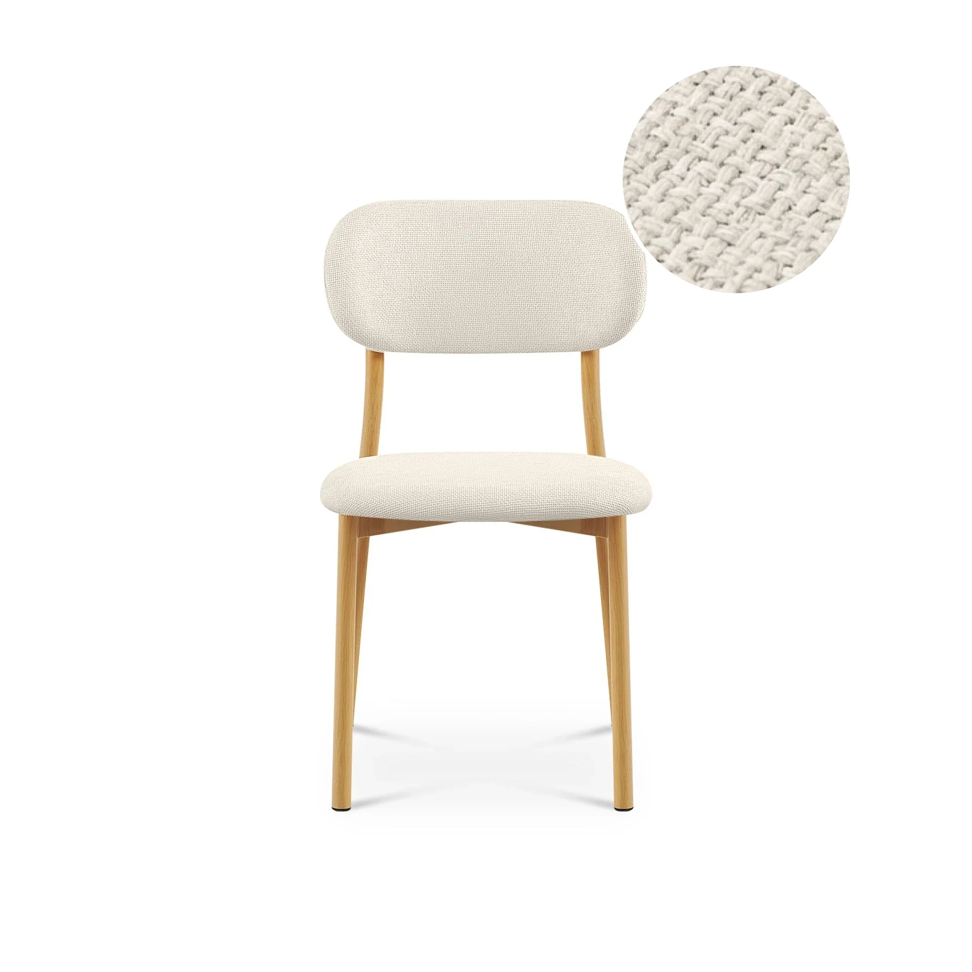 Nicole Fabric Dining Chair - Set of 4 - Beige - Image 9