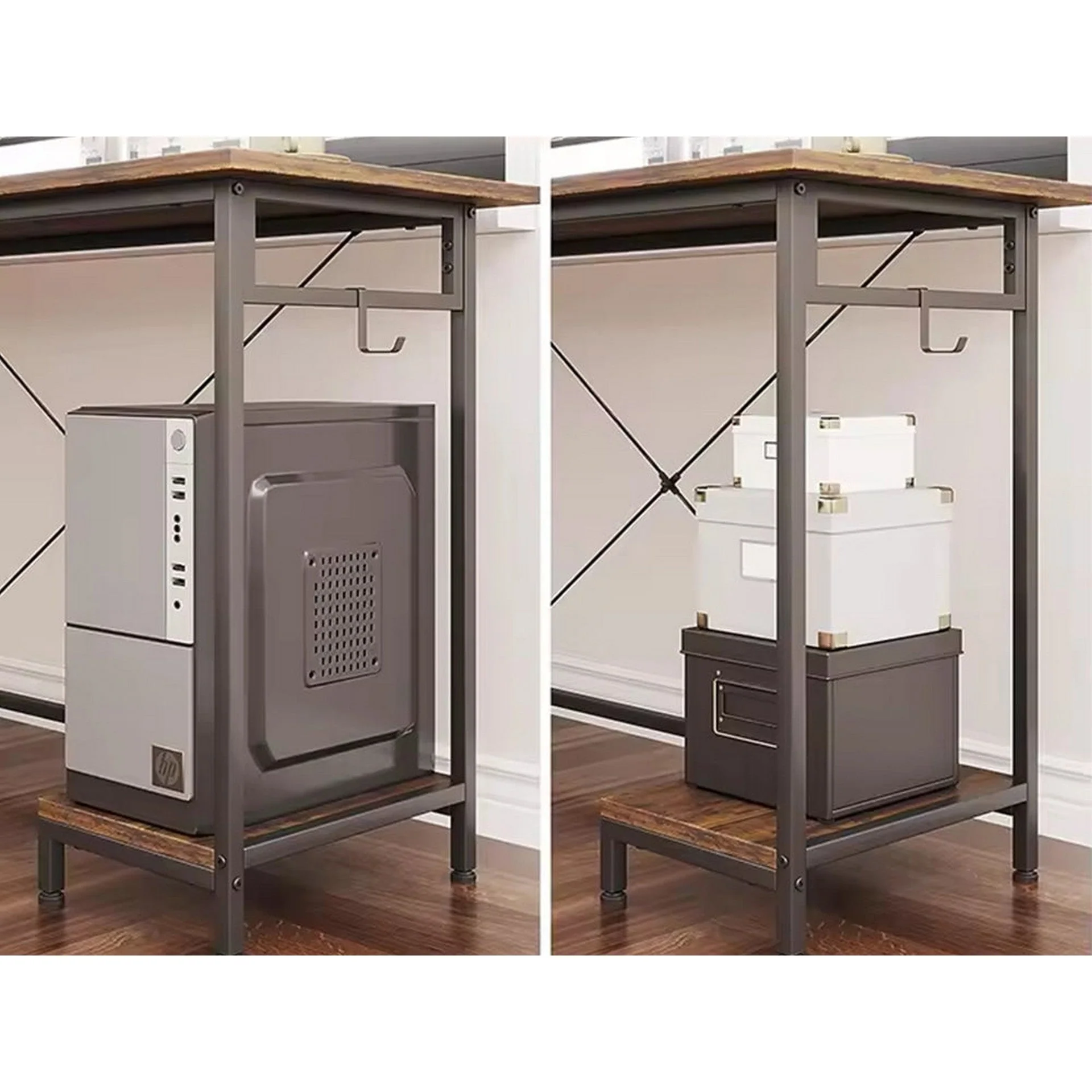 Niko Computer Corner Desk - Rustic Brown - Image 5