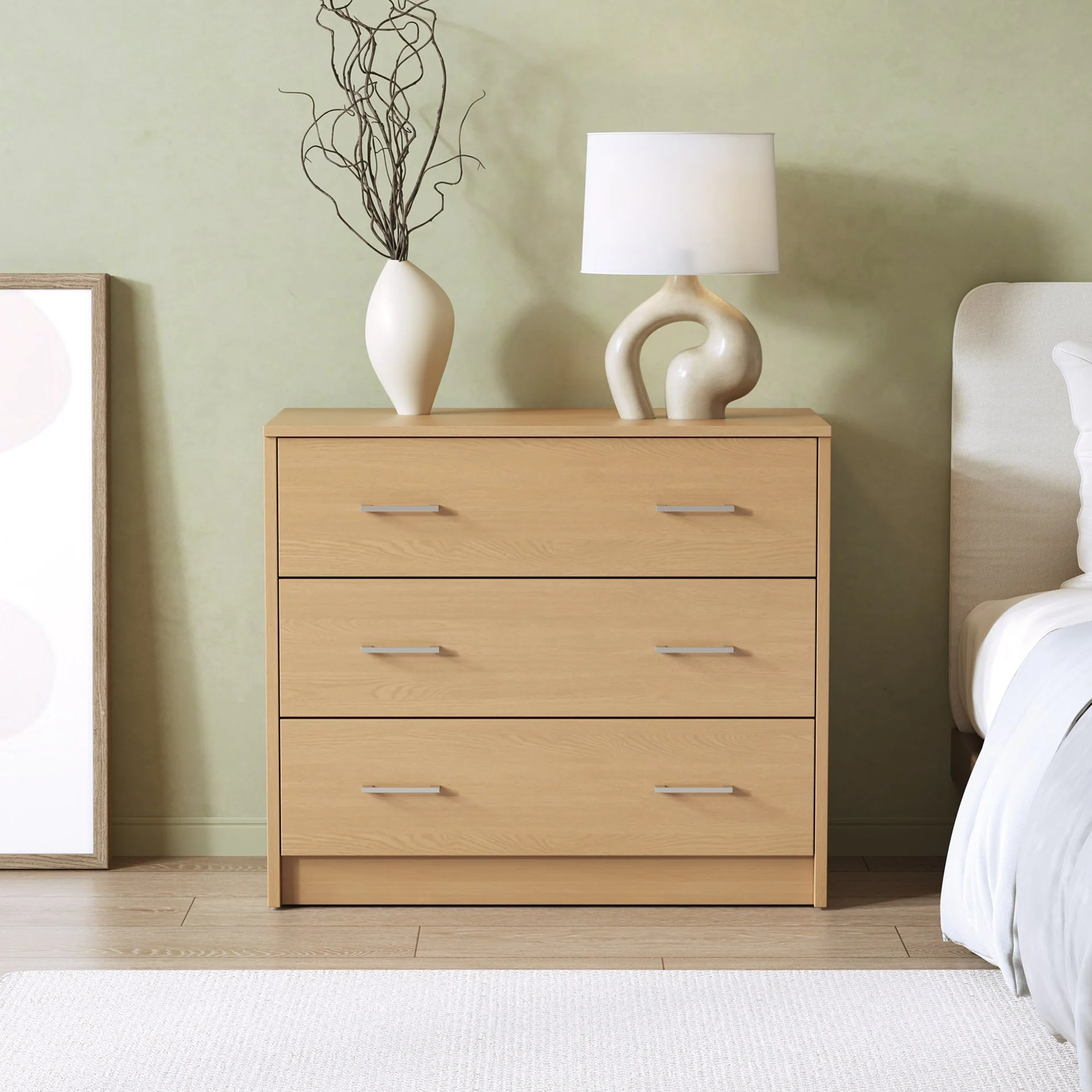 Nikola 3 Drawers Tallboy - Maple - Image 2