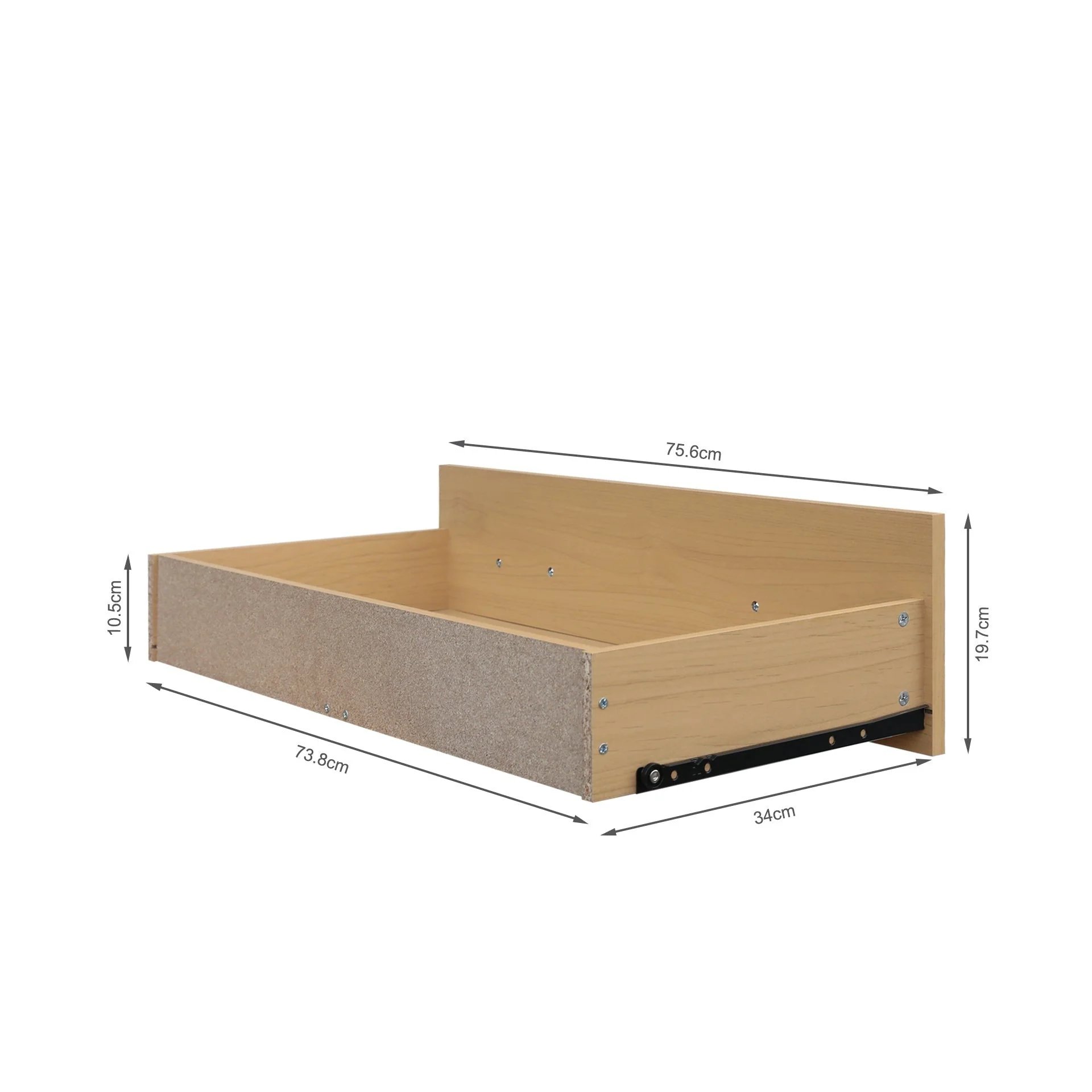 Nikola 3 Drawers Tallboy - Maple - Image 9