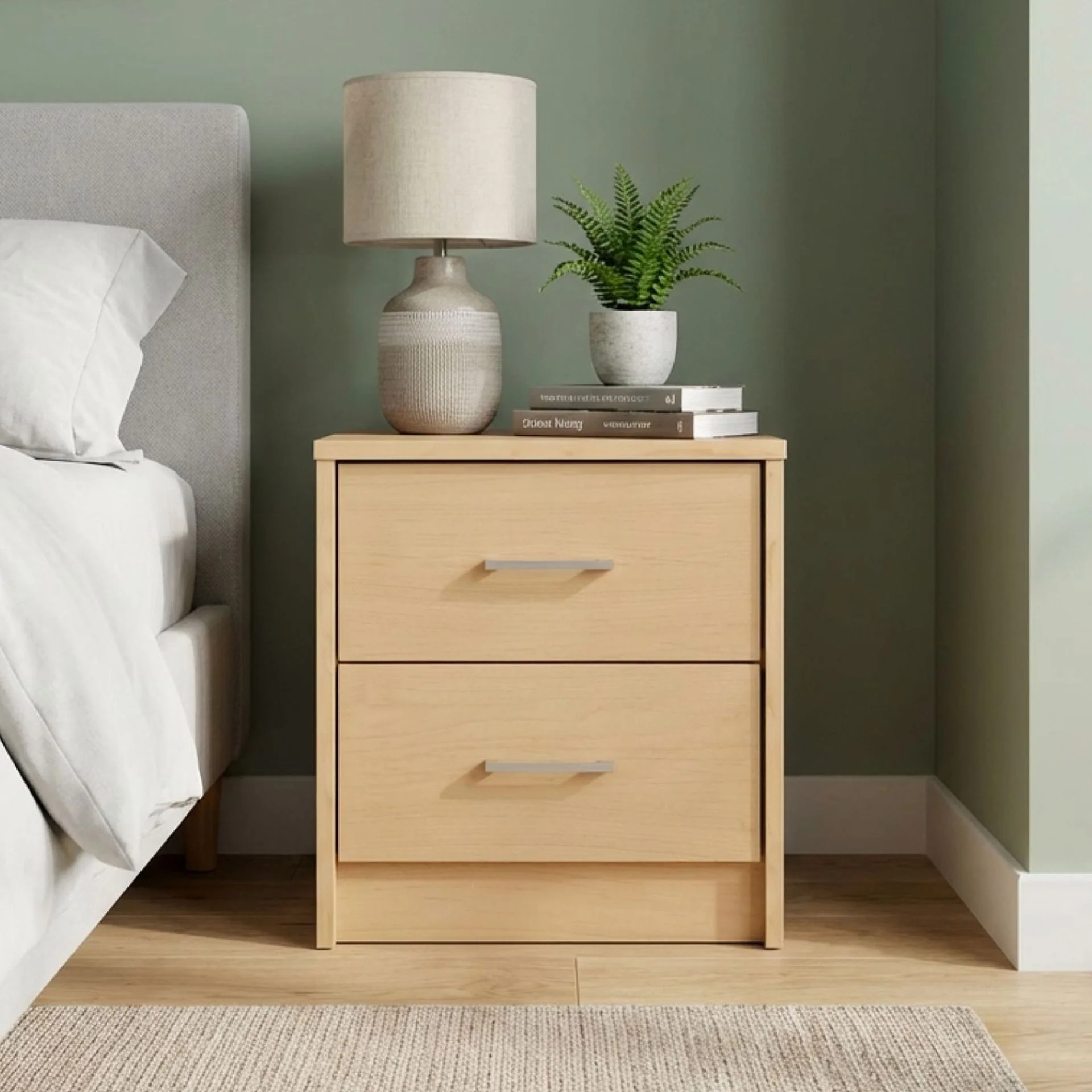 Nikola Bedside Table - Maple