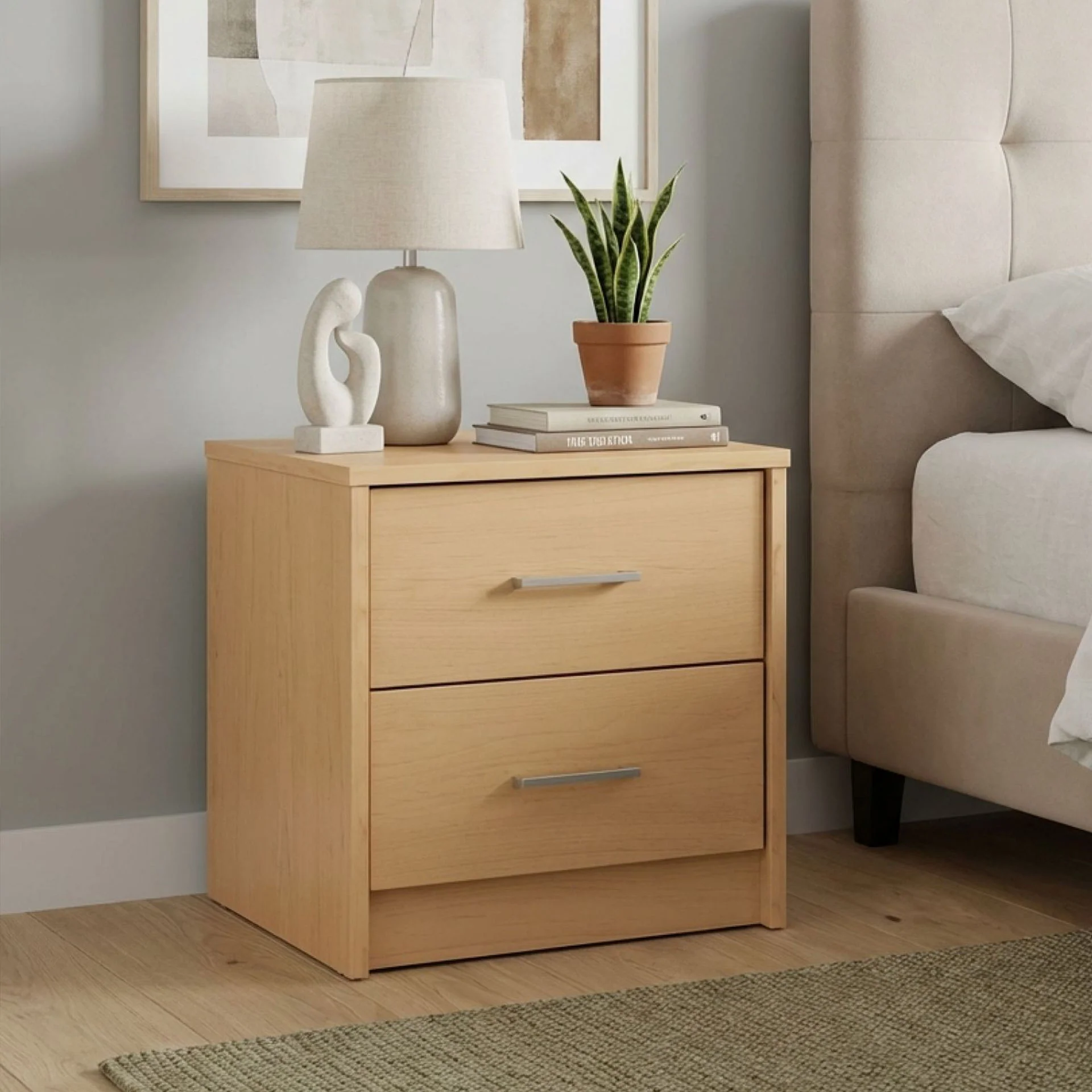 Nikola Bedside Table - Maple - Image 2