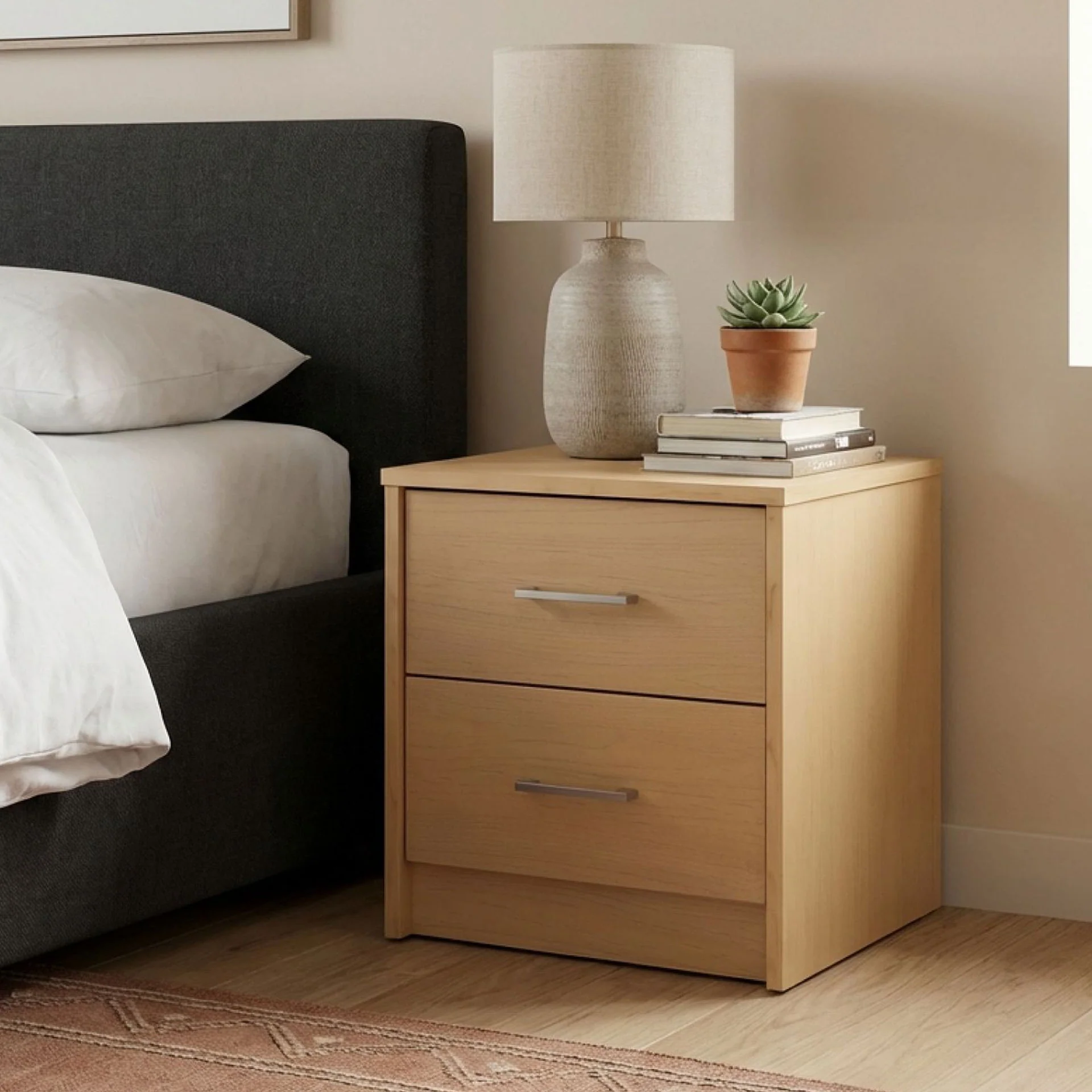 Nikola Bedside Table - Maple - Image 4