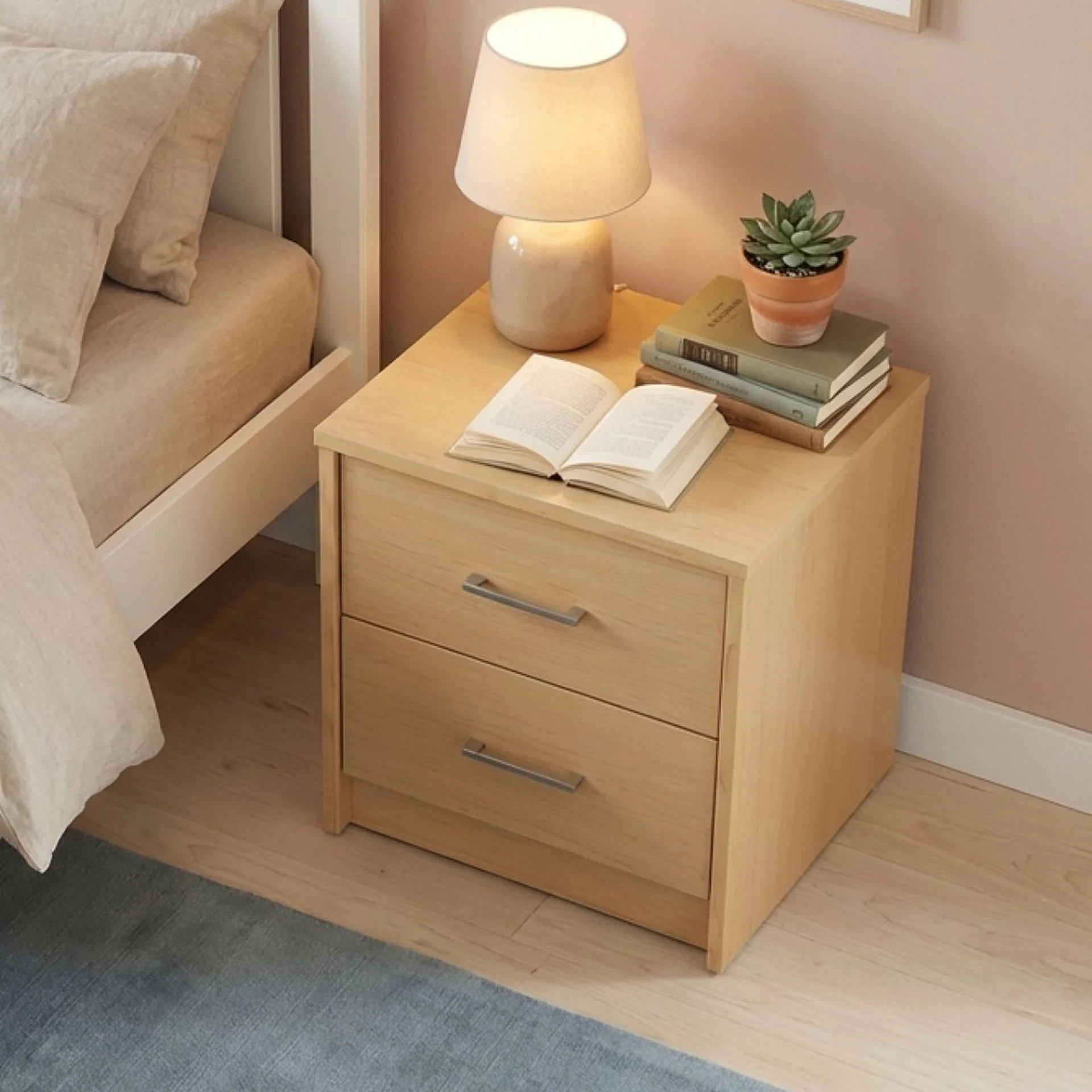 Nikola Bedside Table - Maple - Image 5