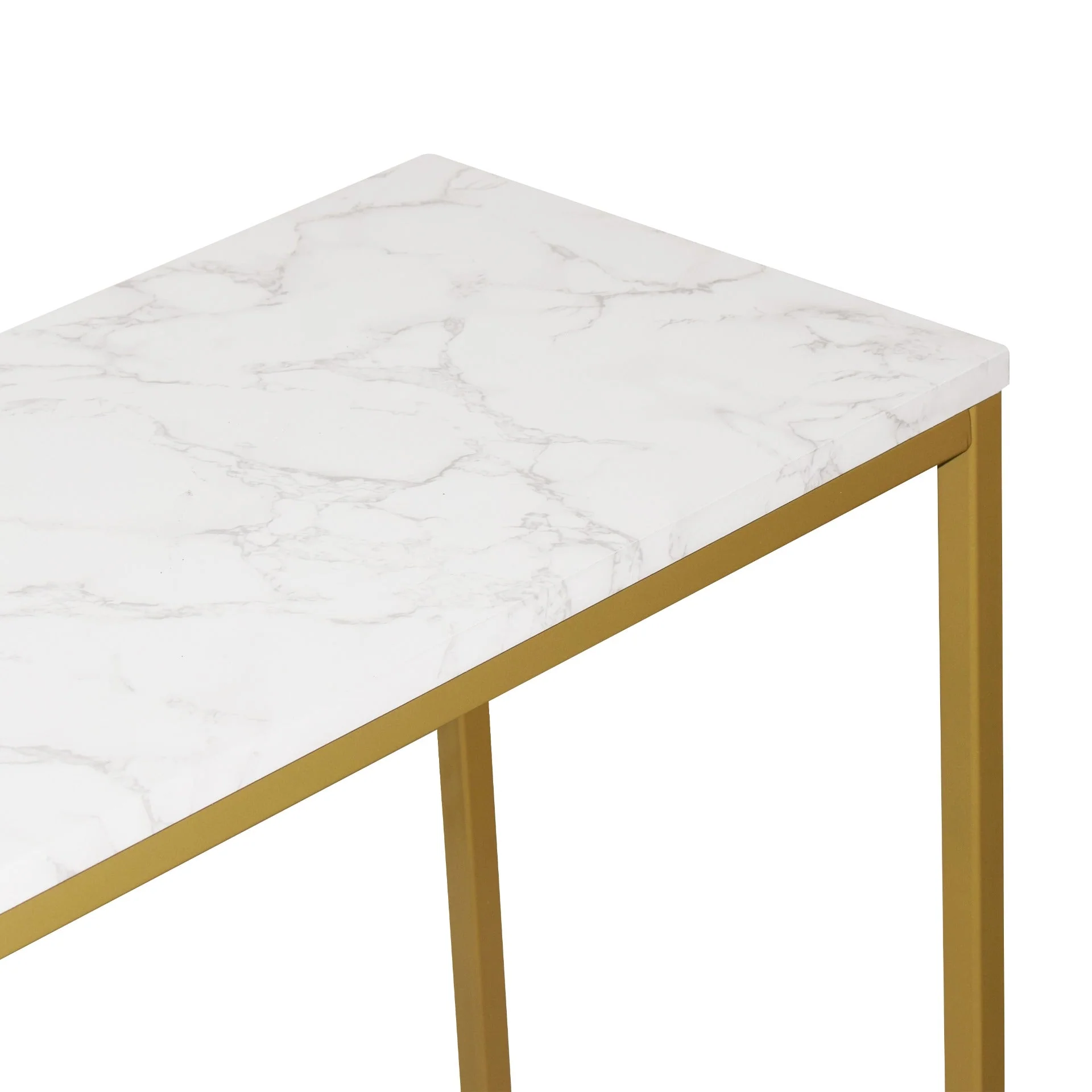 Nimbus Console Table - White Marble Look - Image 8