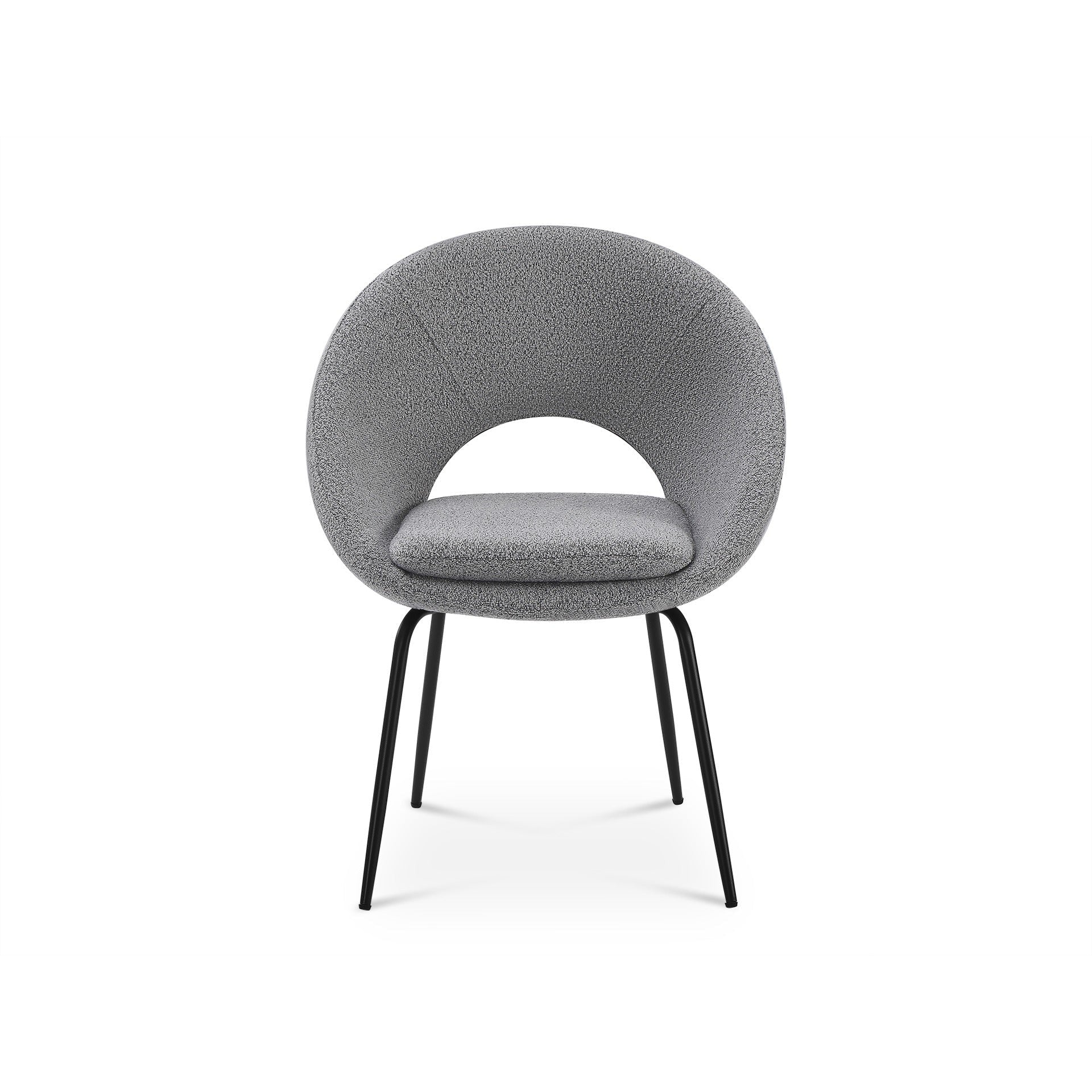 Nimue Fabric Dining Chair - Set of 2 - Greyish Black - Image 6