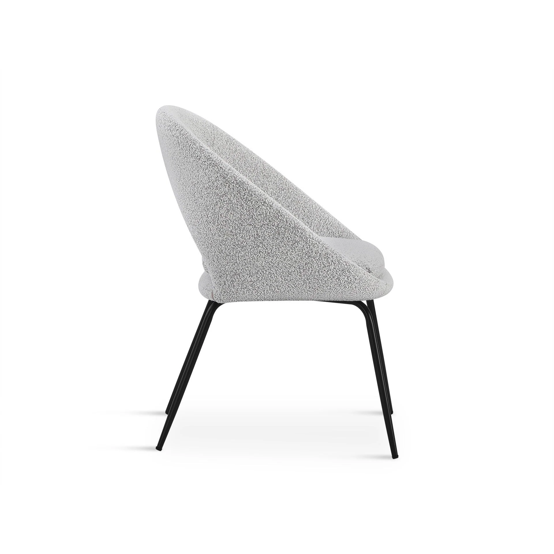 Nimue Fabric Dining Chair - Set of 2 - Greyish White - Image 10