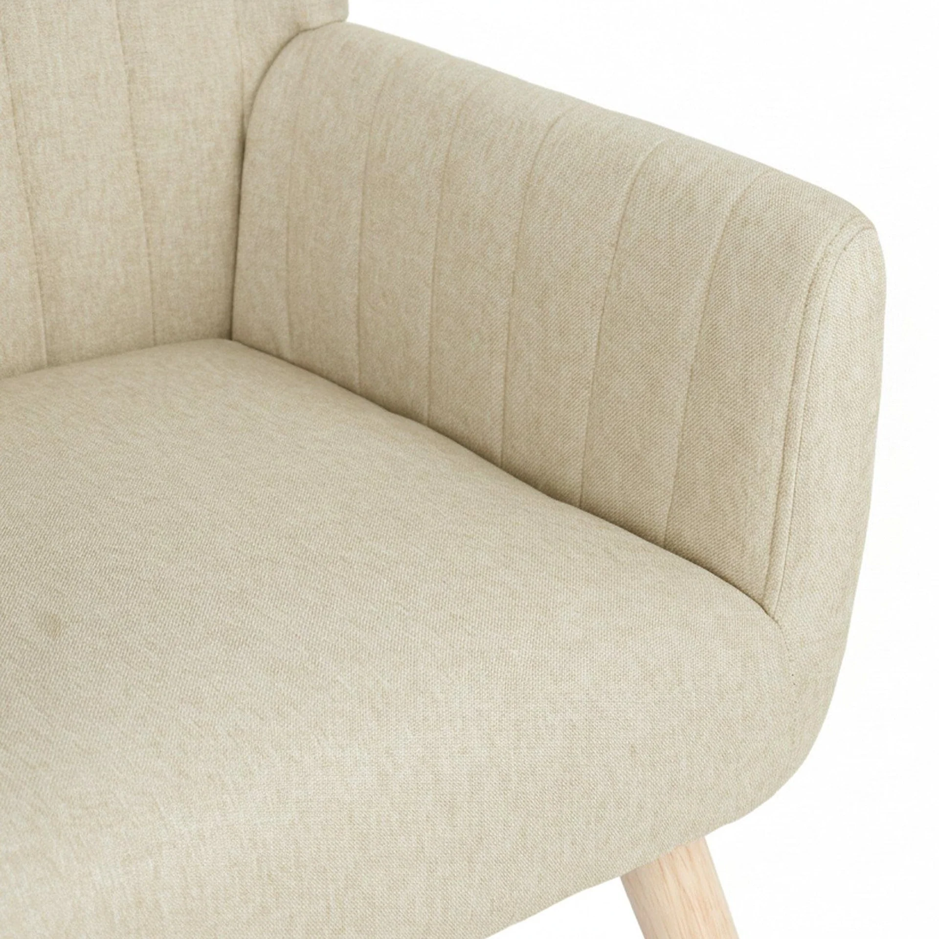Niva Linen Armchair - Linen Beige - Image 11