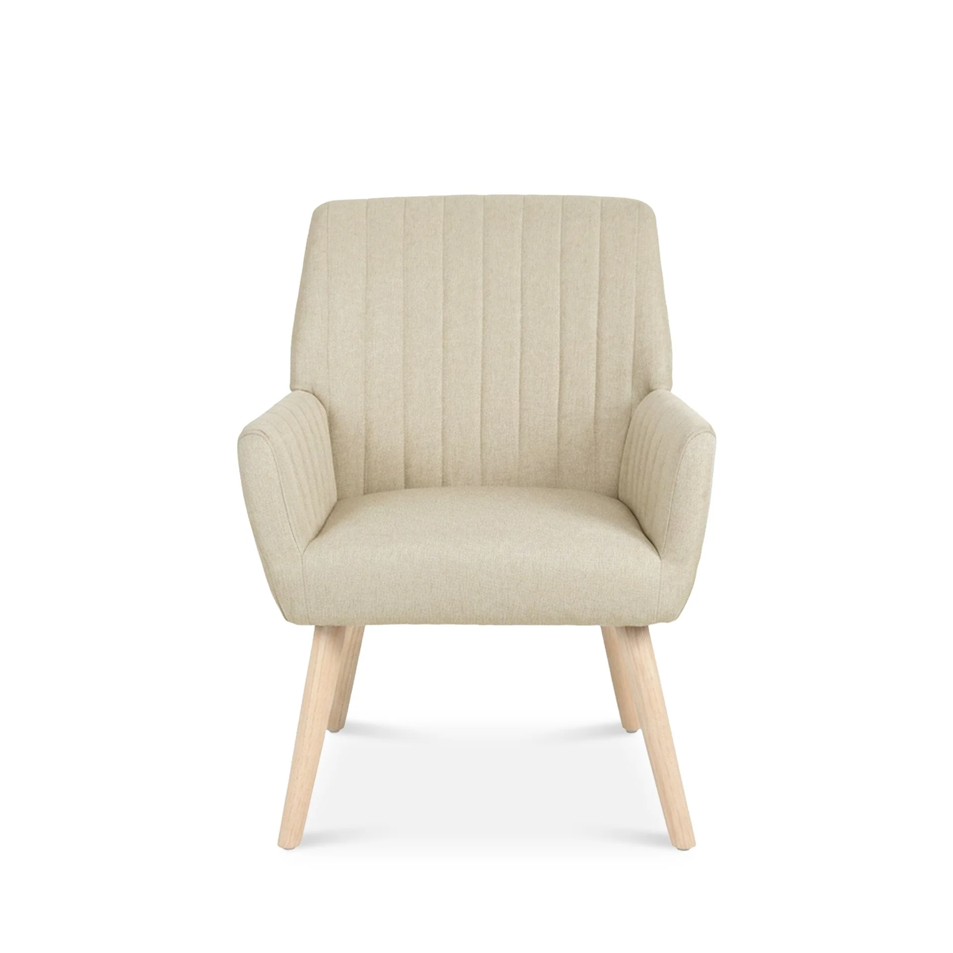 Niva Linen Armchair - Linen Beige - Image 8