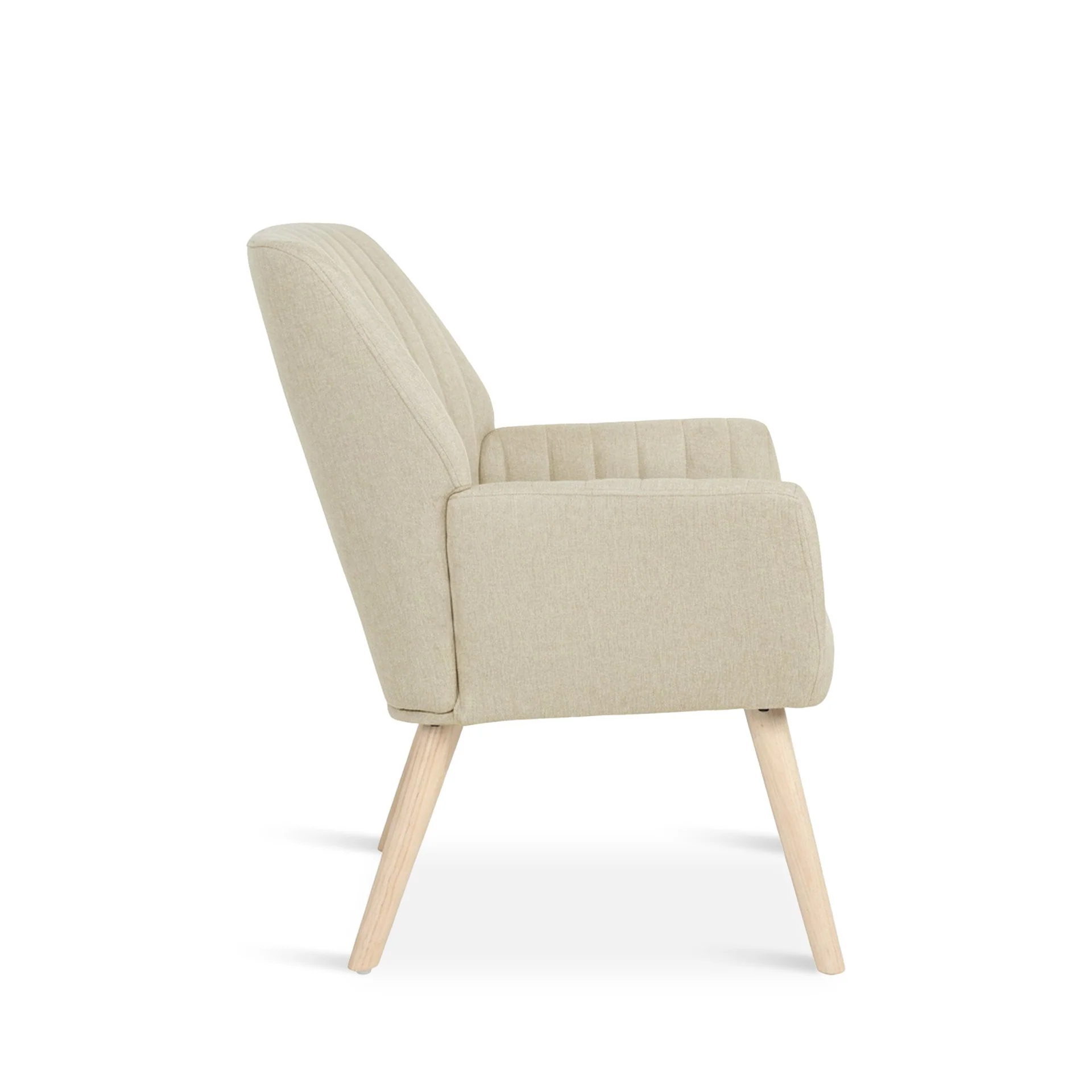 Niva Linen Armchair - Linen Beige - Image 9