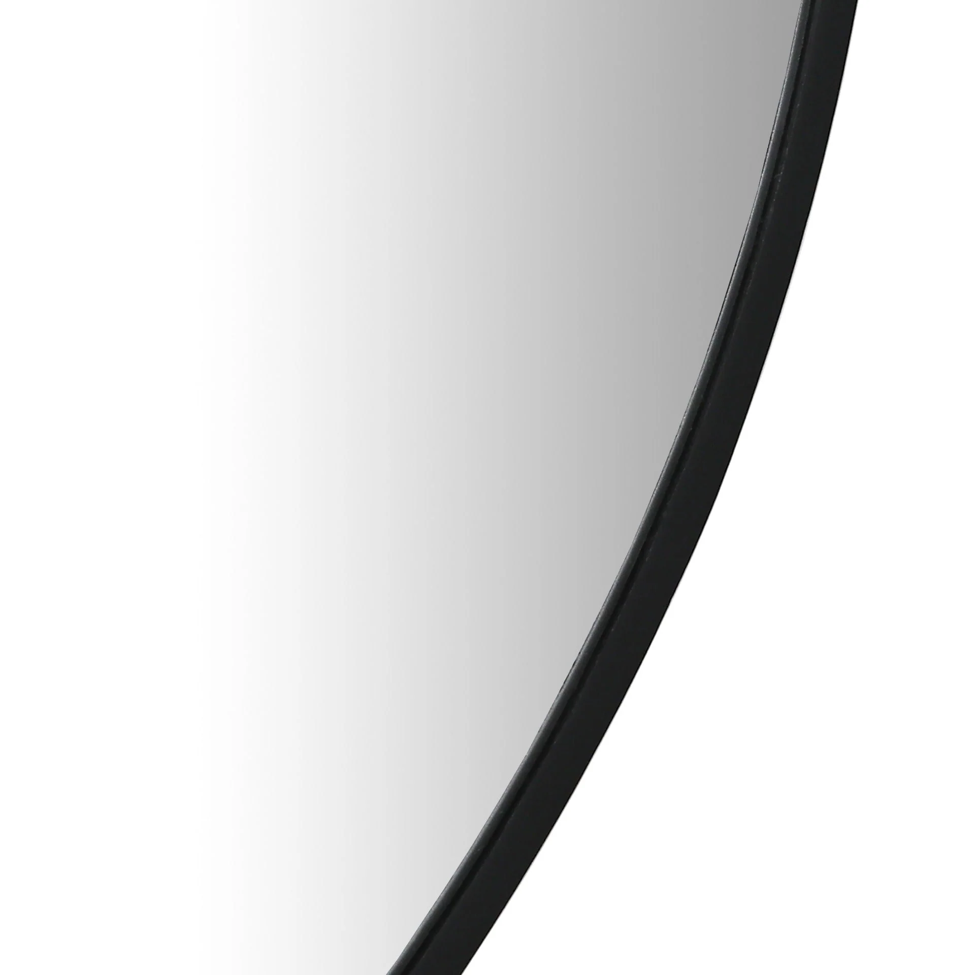 Noir Round Wooden Wall Mirror 80cm - Black - Image 11