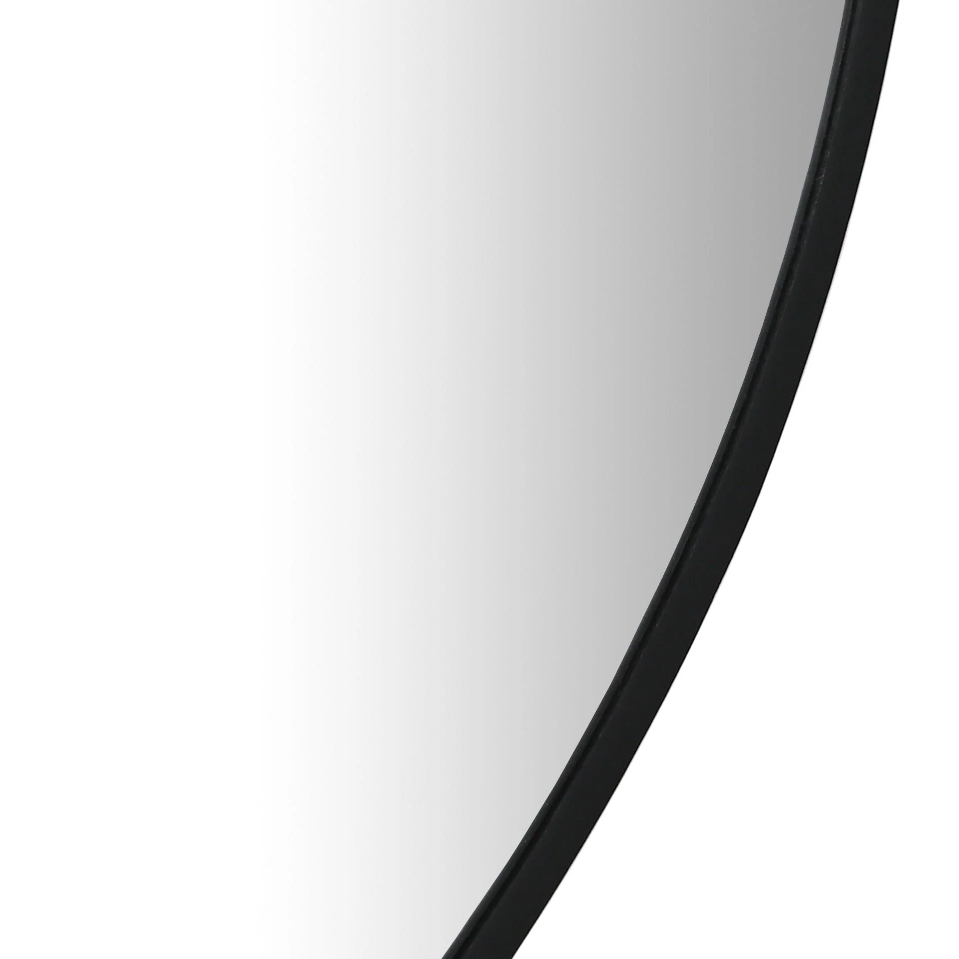 Noir Round Wooden Wall Mirror 90cm - Black - Image 11