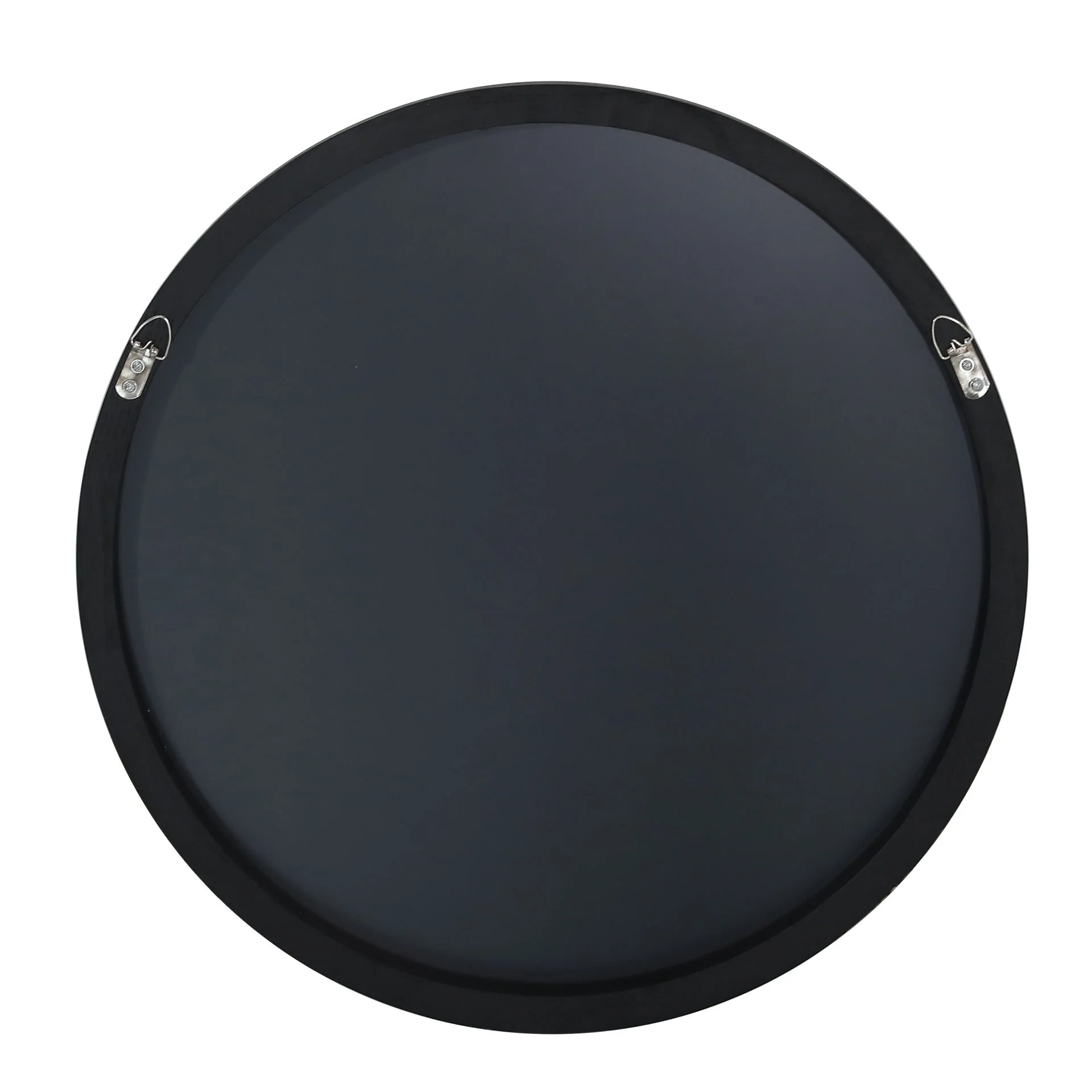 Noir Round Wooden Wall Mirror 50cm - Black - Image 10