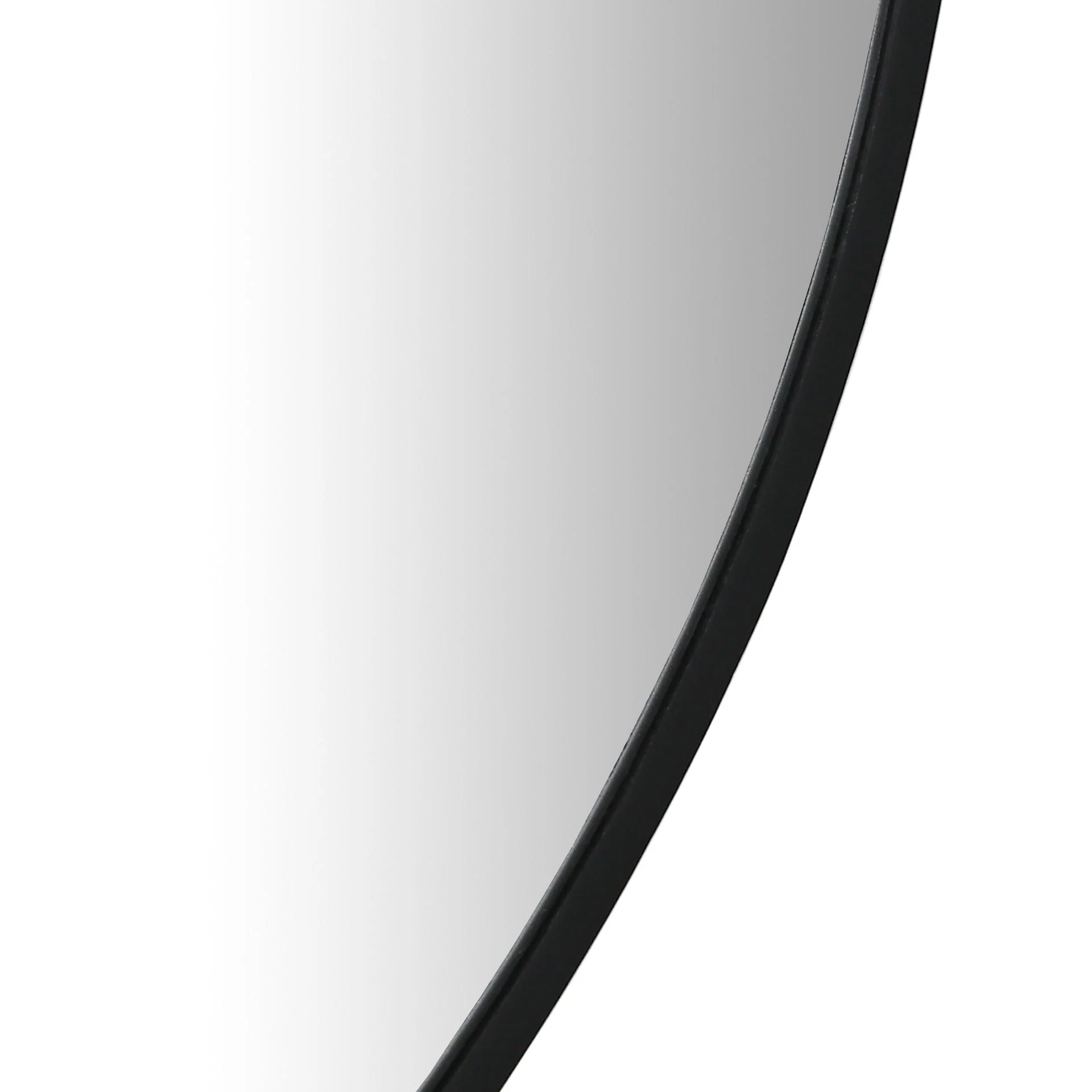 Noir Round Wooden Wall Mirror 50cm - Black - Image 9