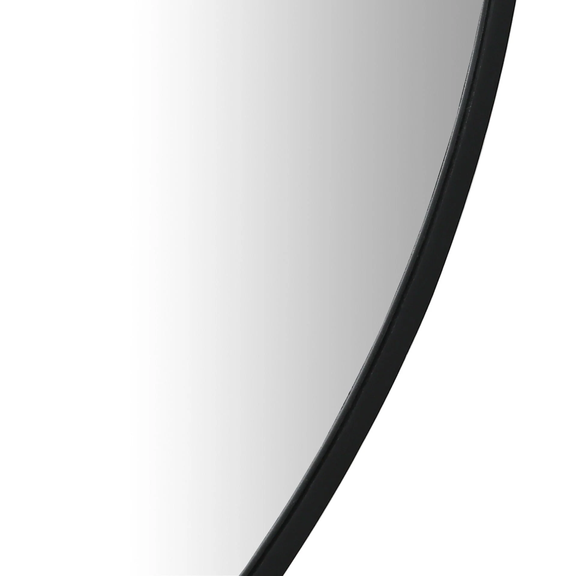 Noir Round Wooden Wall Mirror 70cm - Black - Image 11