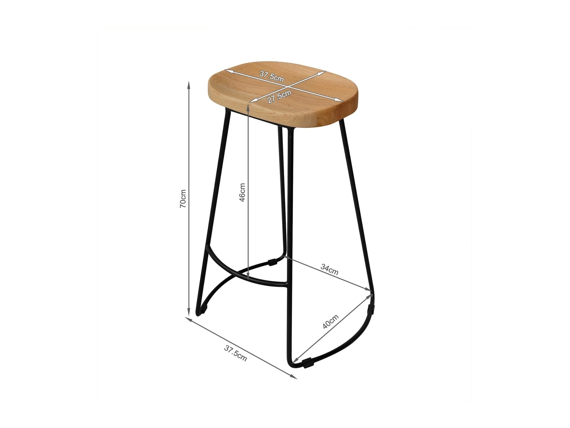 Nolan Beech Wood Bar Stool - Natural - Image 11