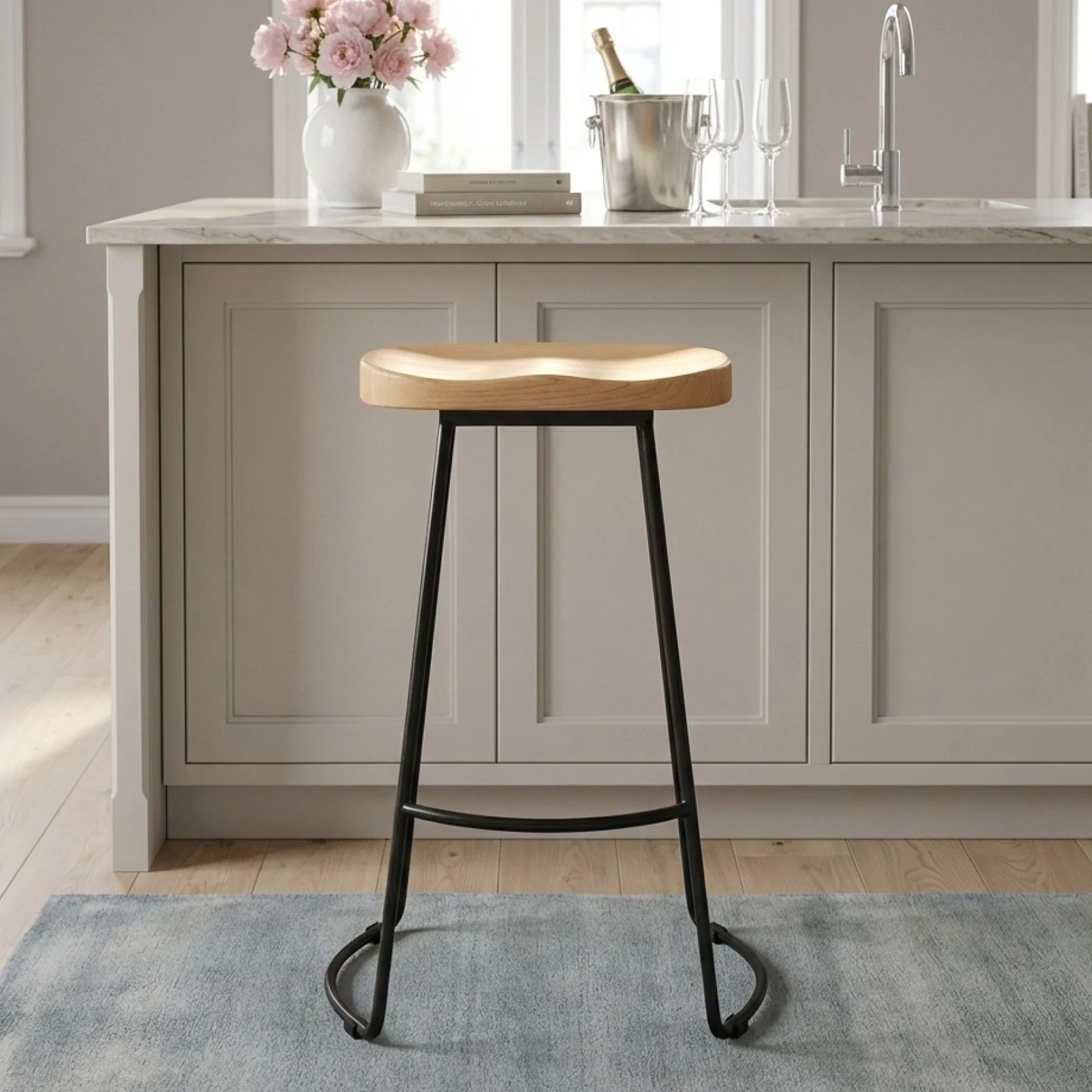 Nolan Beech Wood Bar Stool - Natural - Image 5