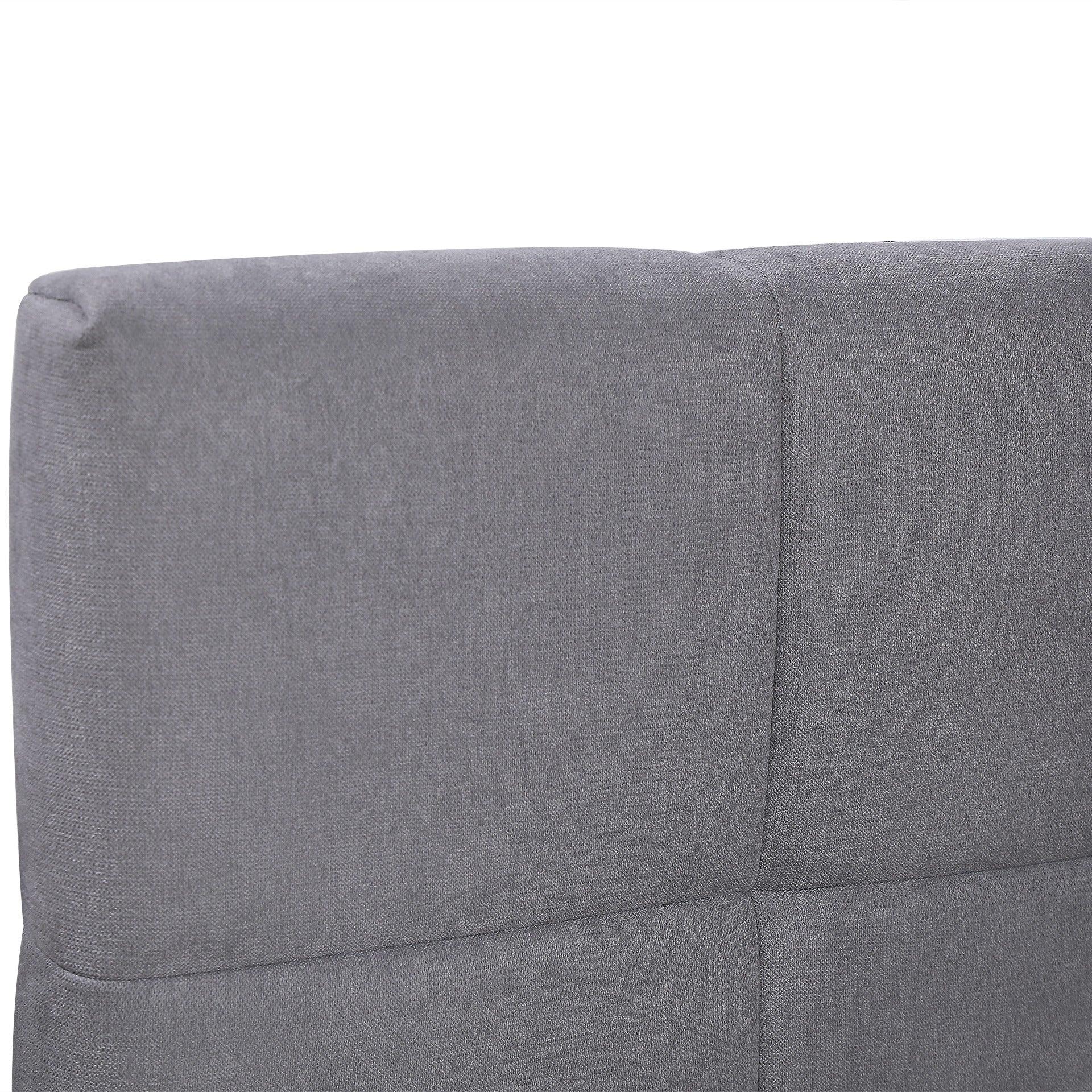 Nora Double Bed Frame - Light Grey - Image 9