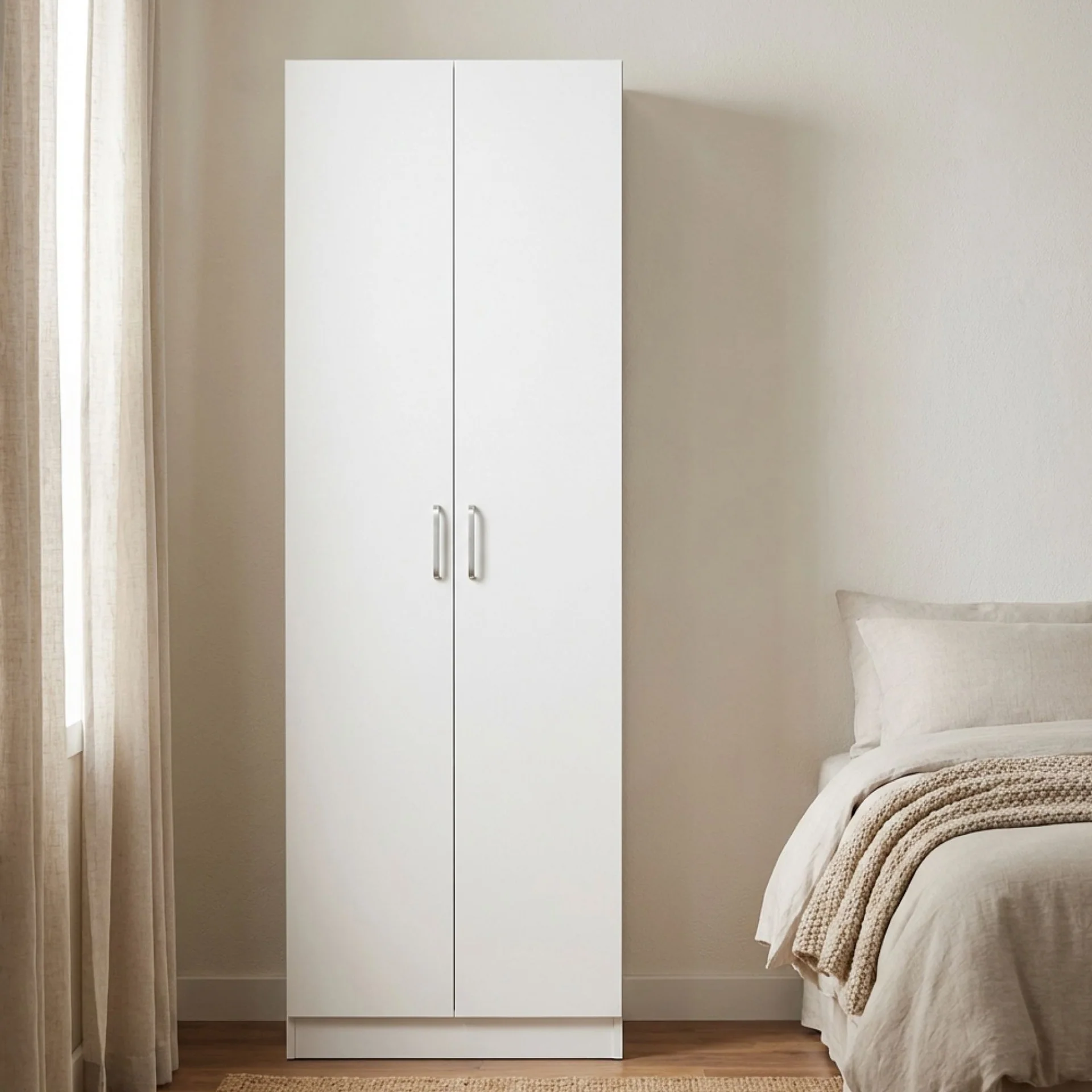 Nordic 2 Door Cupboard 60cm - White - Image 3
