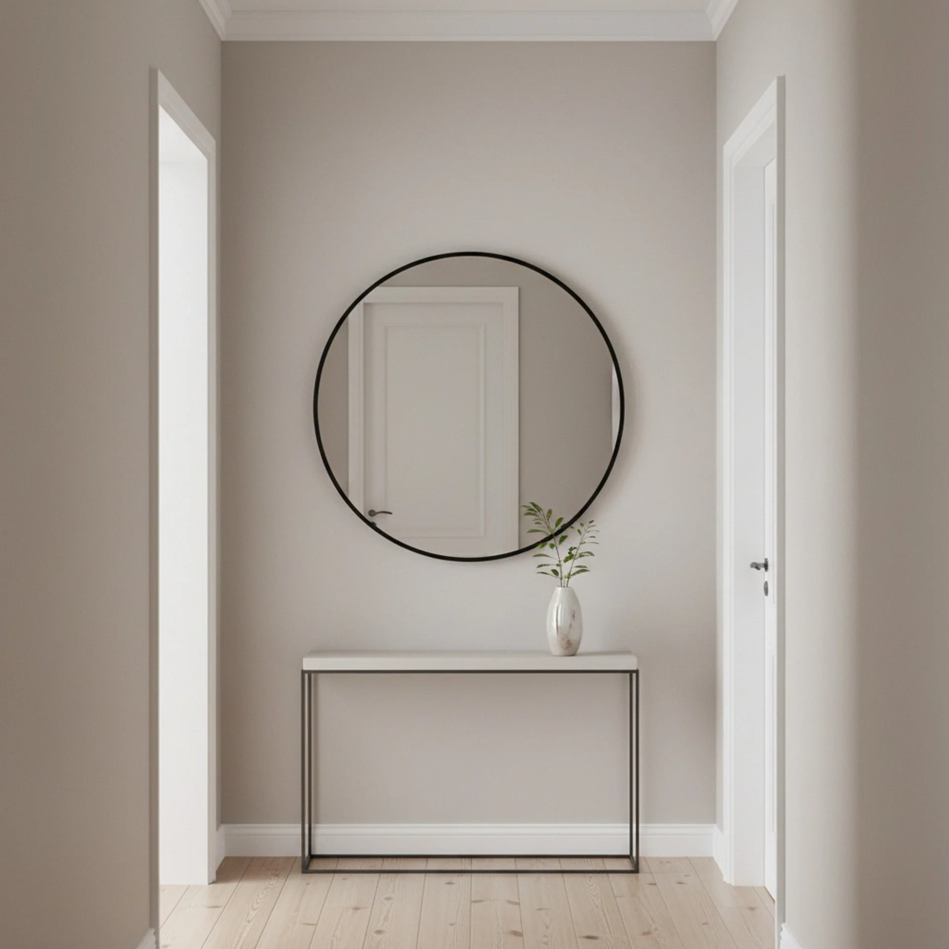 Nova Round Metal Framed Wall Mirror 60cm - Black - Image 6
