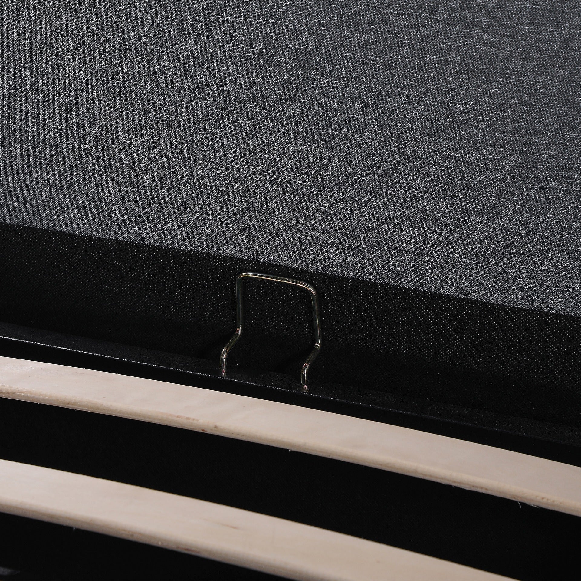 Novi Queen Gas Lift Bed Frame - Dark Grey - Image 11