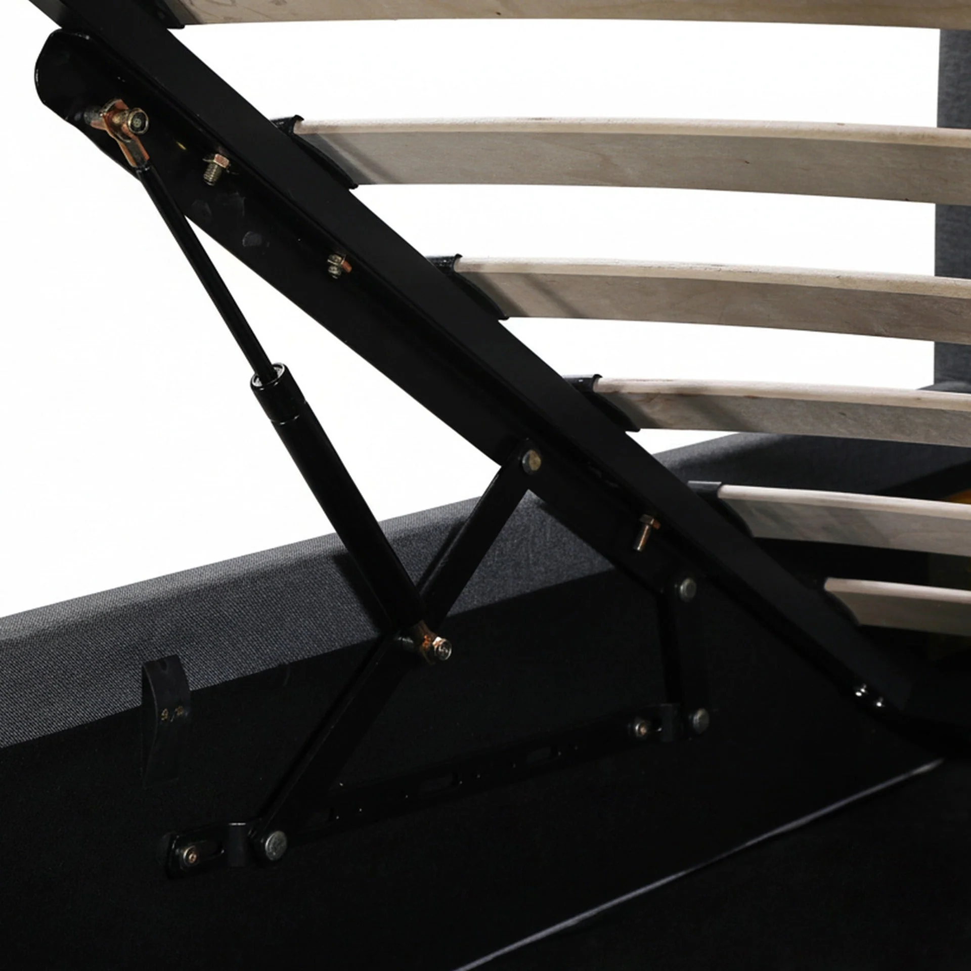 Novi Queen Gas Lift Bed Frame - Dark Grey - Image 13