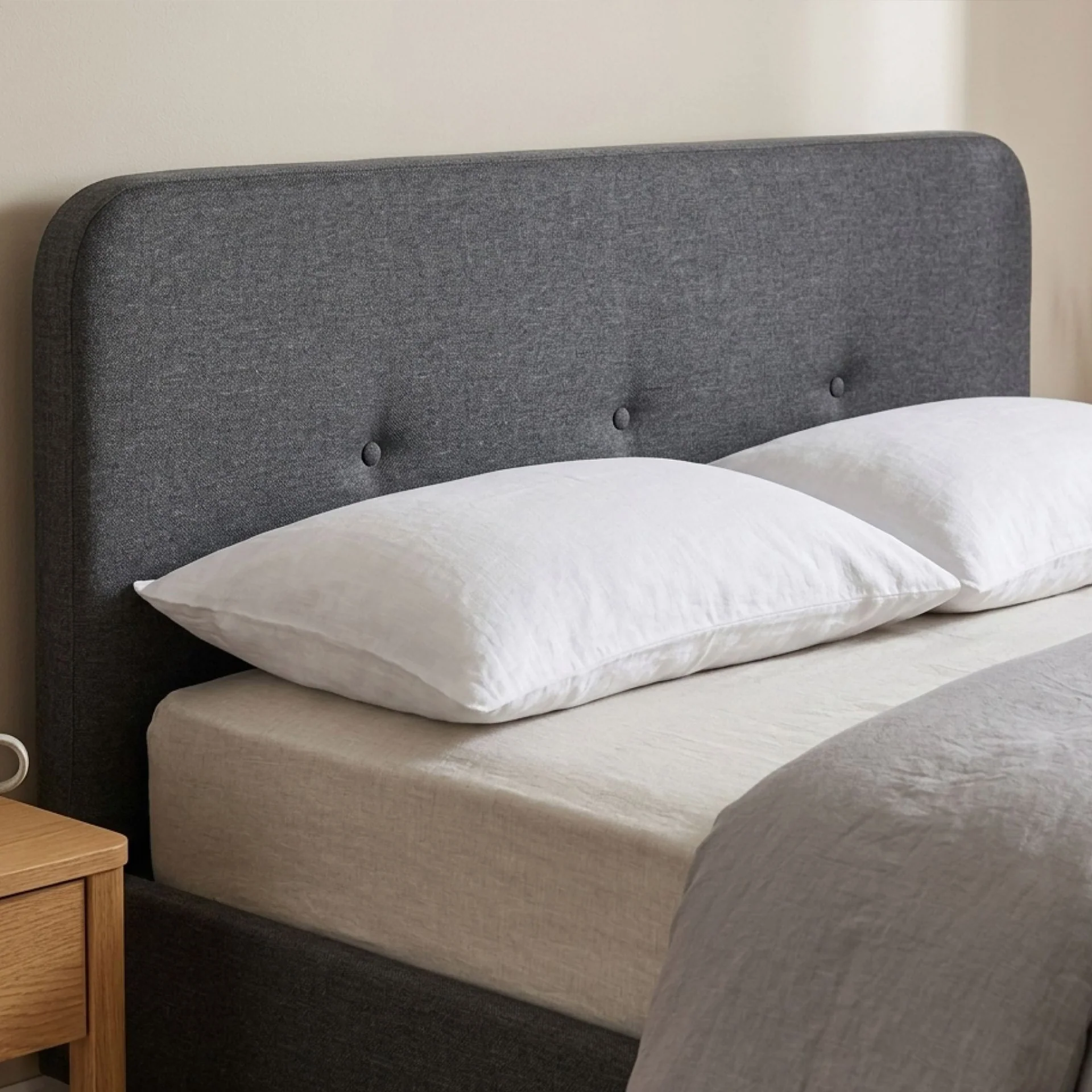Novi Queen Gas Lift Bed Frame - Dark Grey - Image 5