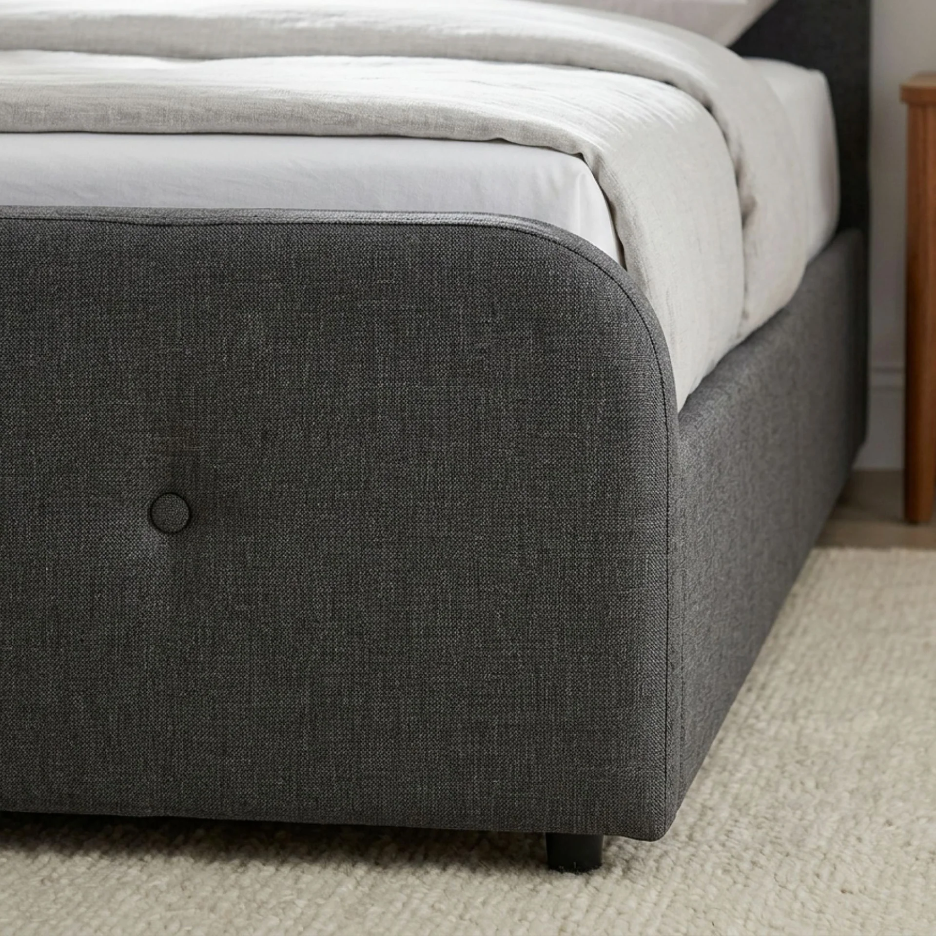 Novi Queen Gas Lift Bed Frame - Dark Grey - Image 6