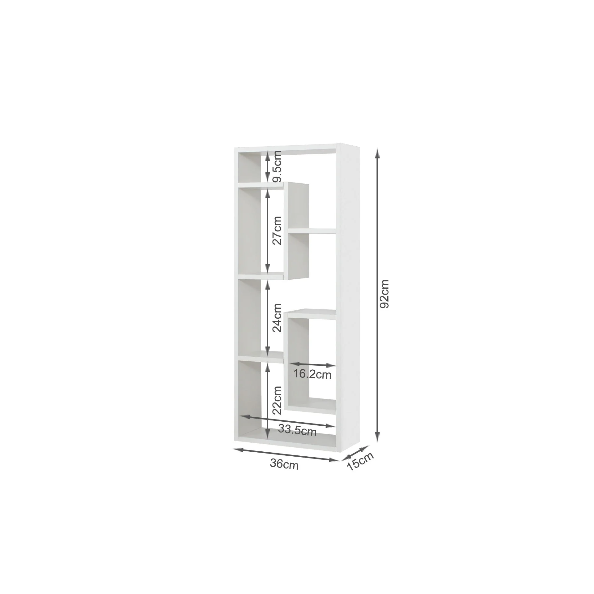 Nyasa Bookshelf Display Shelf - White - Image 12