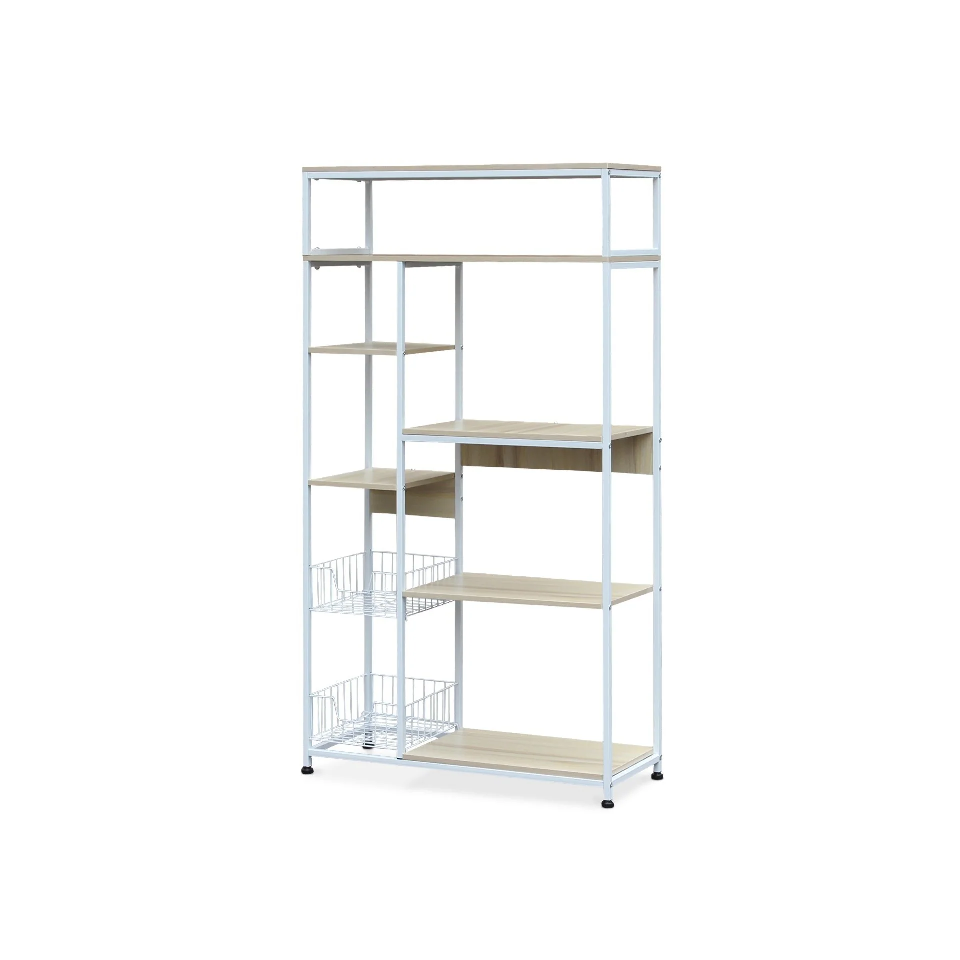 Nyos Kitchen Storage Shelf Microwave Stand with Baskets - Image 6
