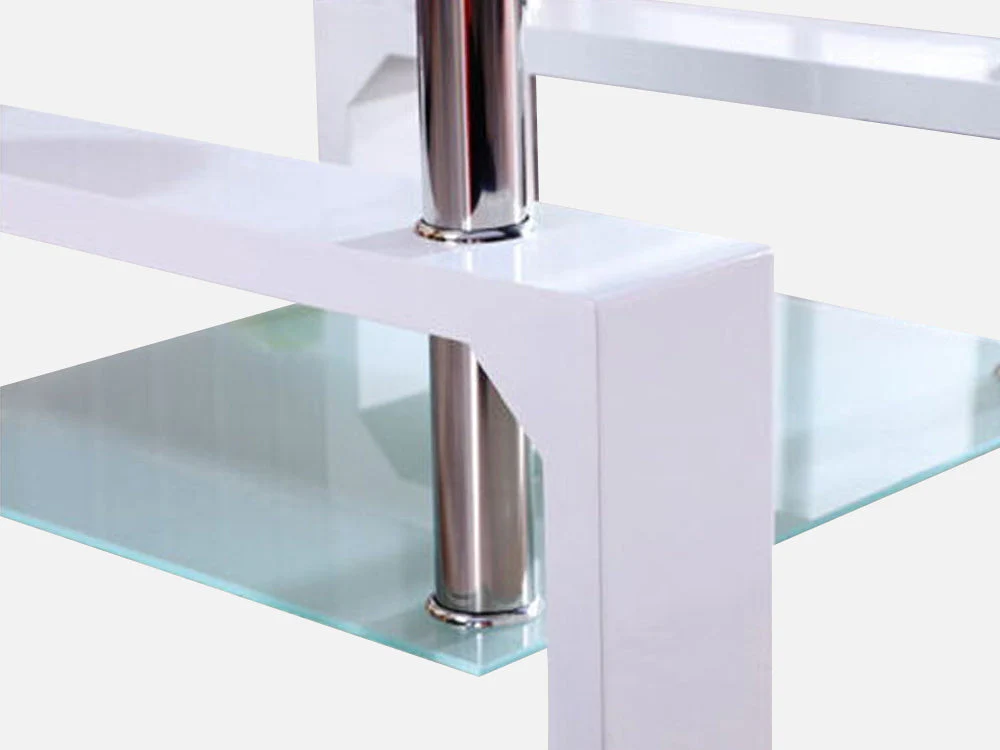 Oakley Coffee Table Fully Tempered - White - Image 7