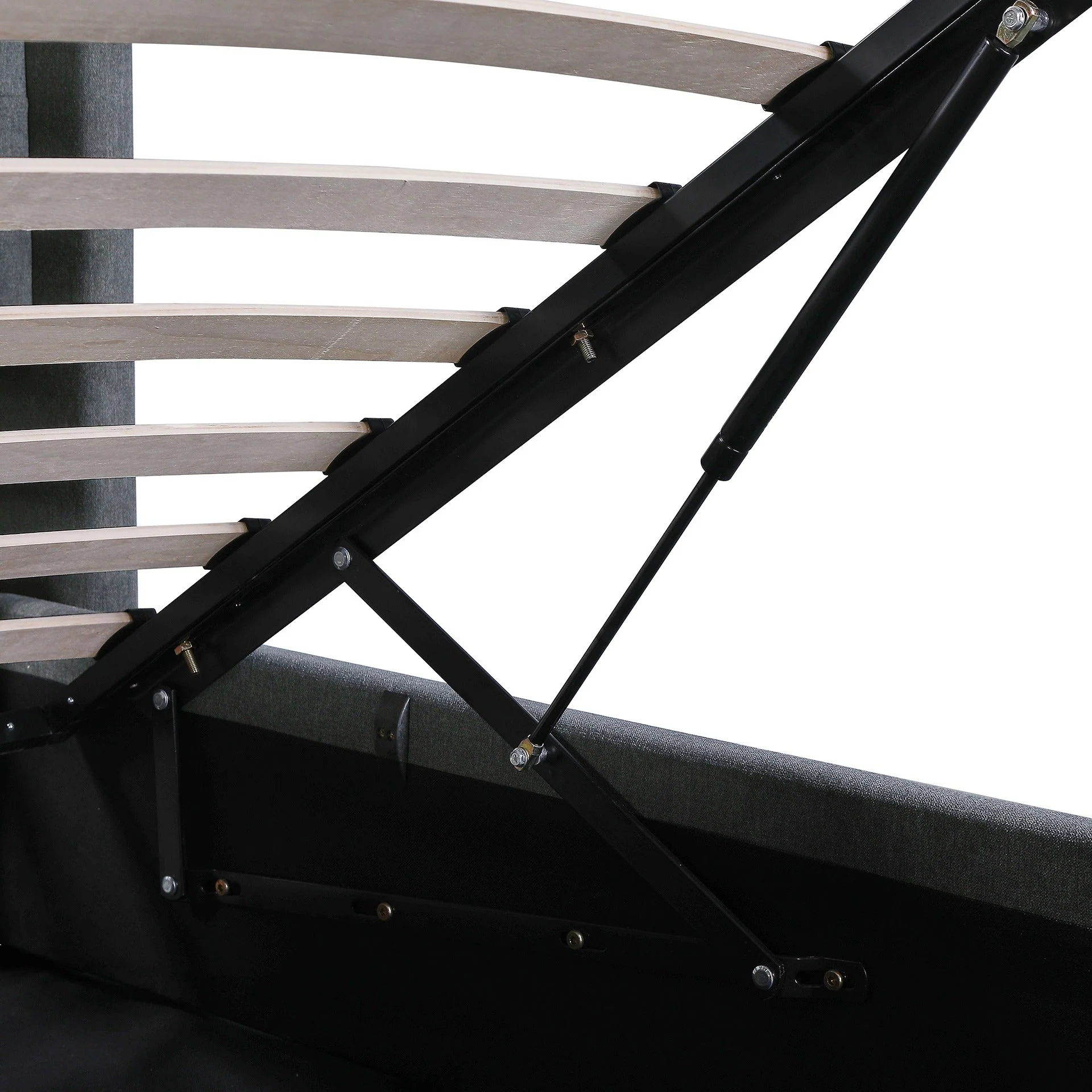 Oasis Queen Gas Lift Bed Frame - Dark Grey - Image 12