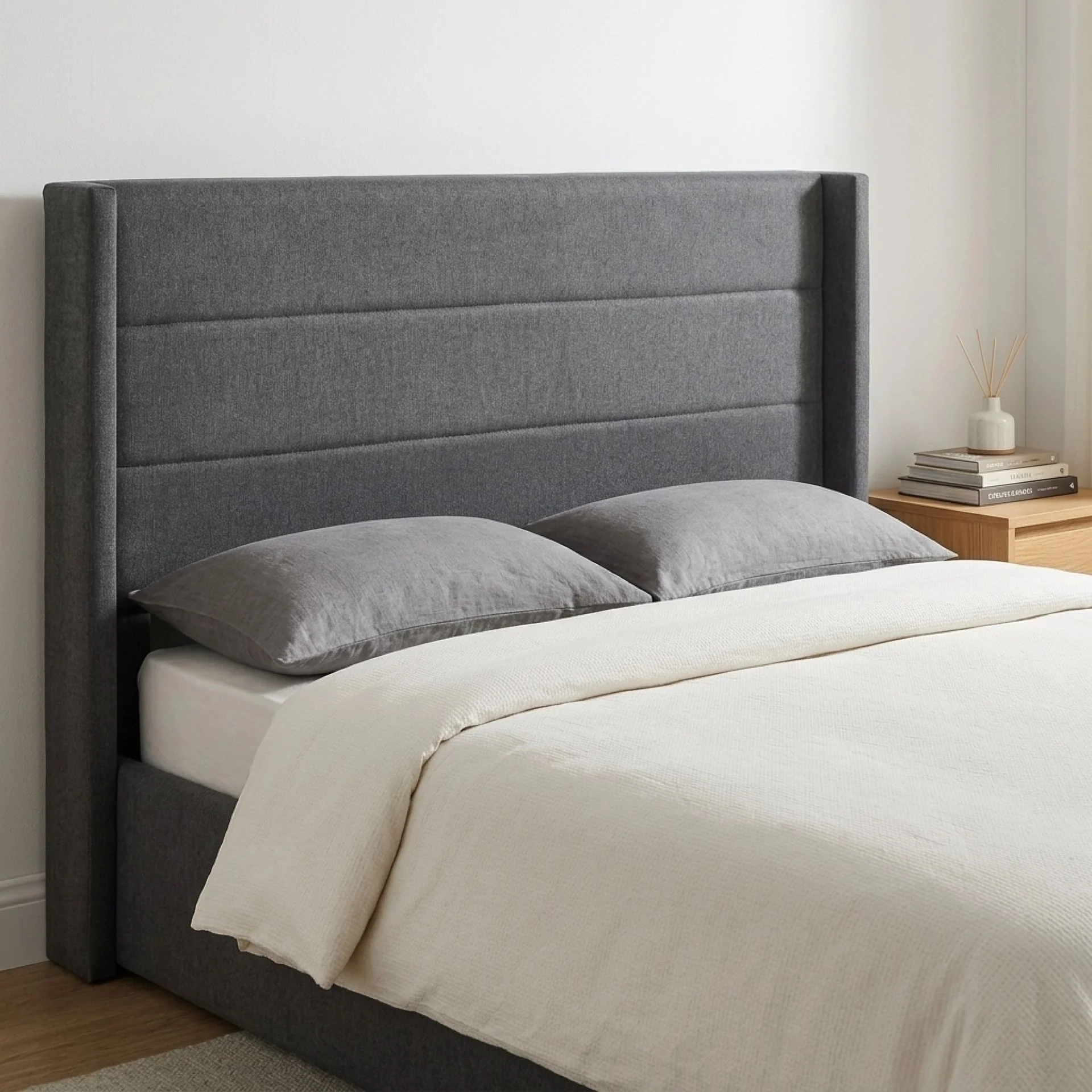 Oasis Queen Gas Lift Bed Frame - Dark Grey - Image 5