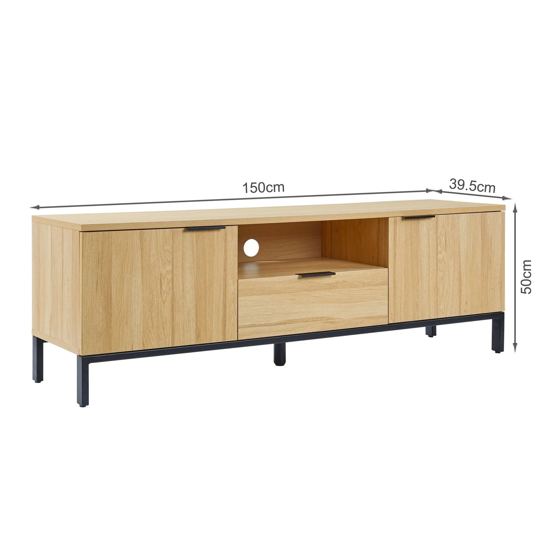 Ocala 1.5m Entertainment Unit - Oak - Image 14