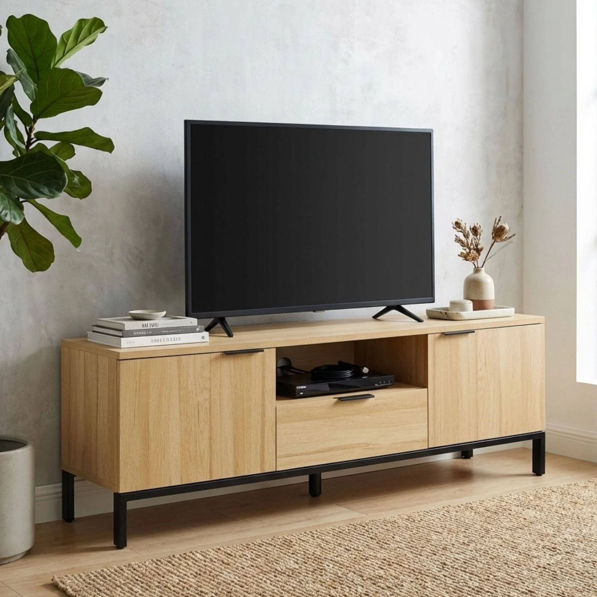 Ocala 1.5m Entertainment Unit - Oak - Image 5