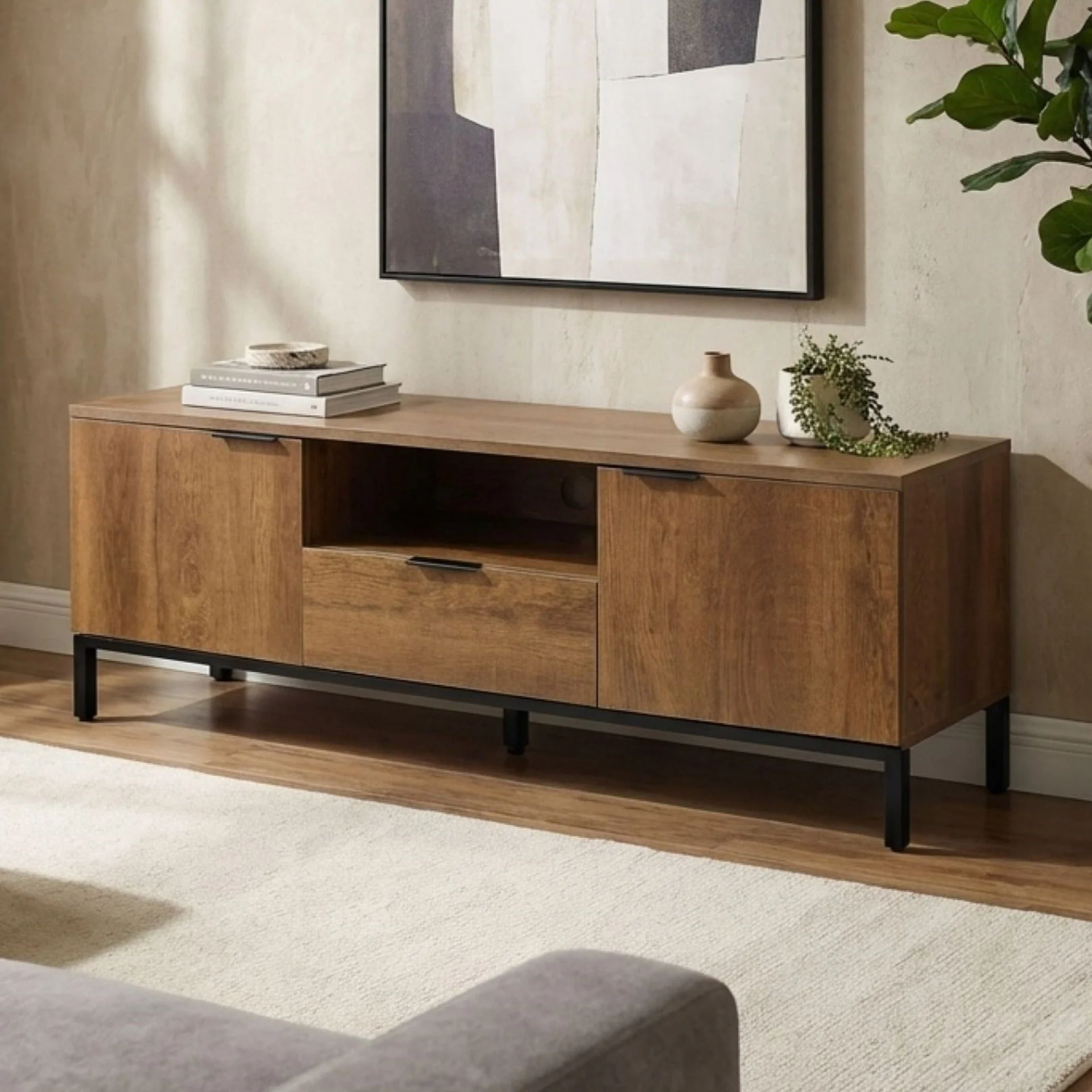 Ocala 1.5m Entertainment Unit - Walnut - Image 3