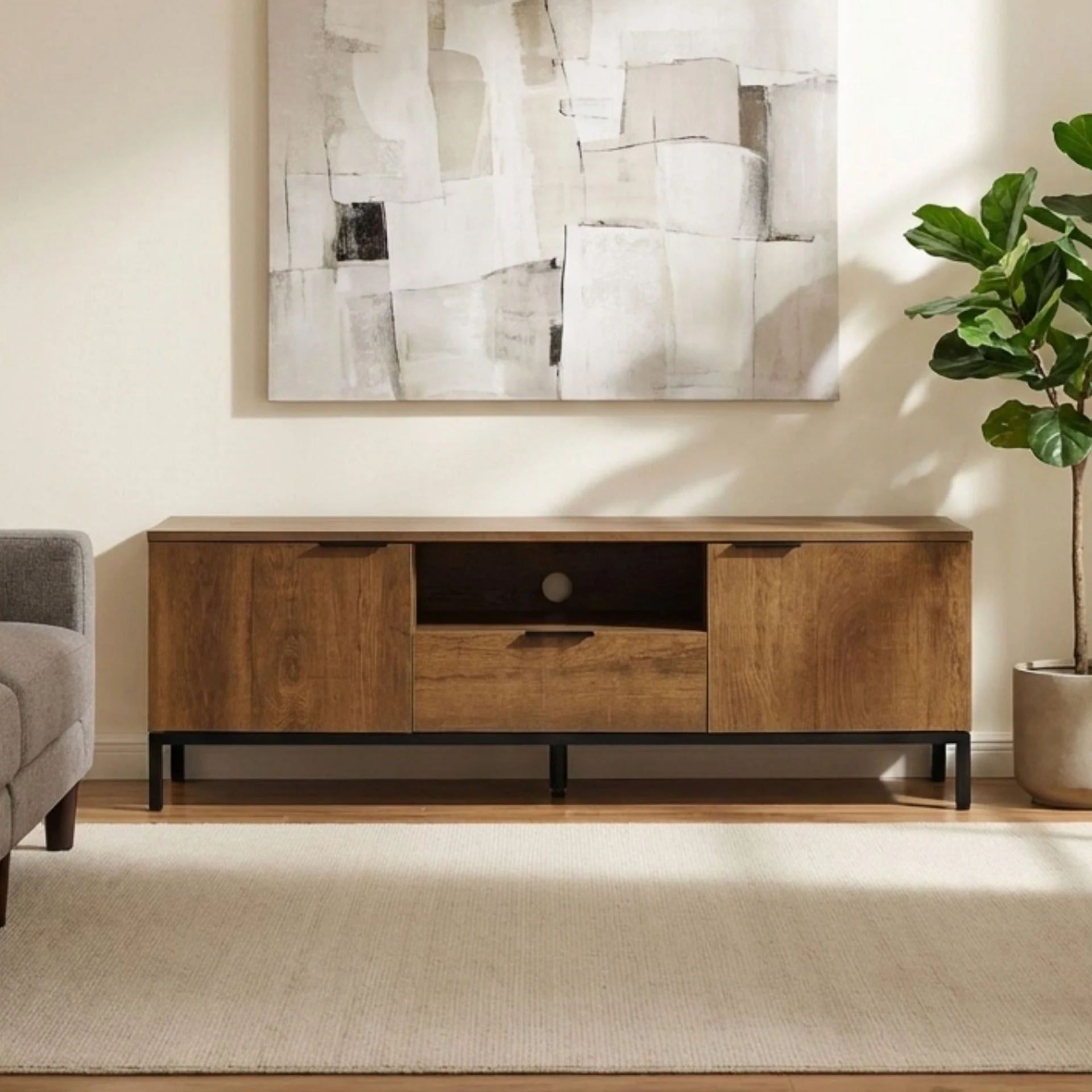 Ocala 1.5m Entertainment Unit - Walnut - Image 4