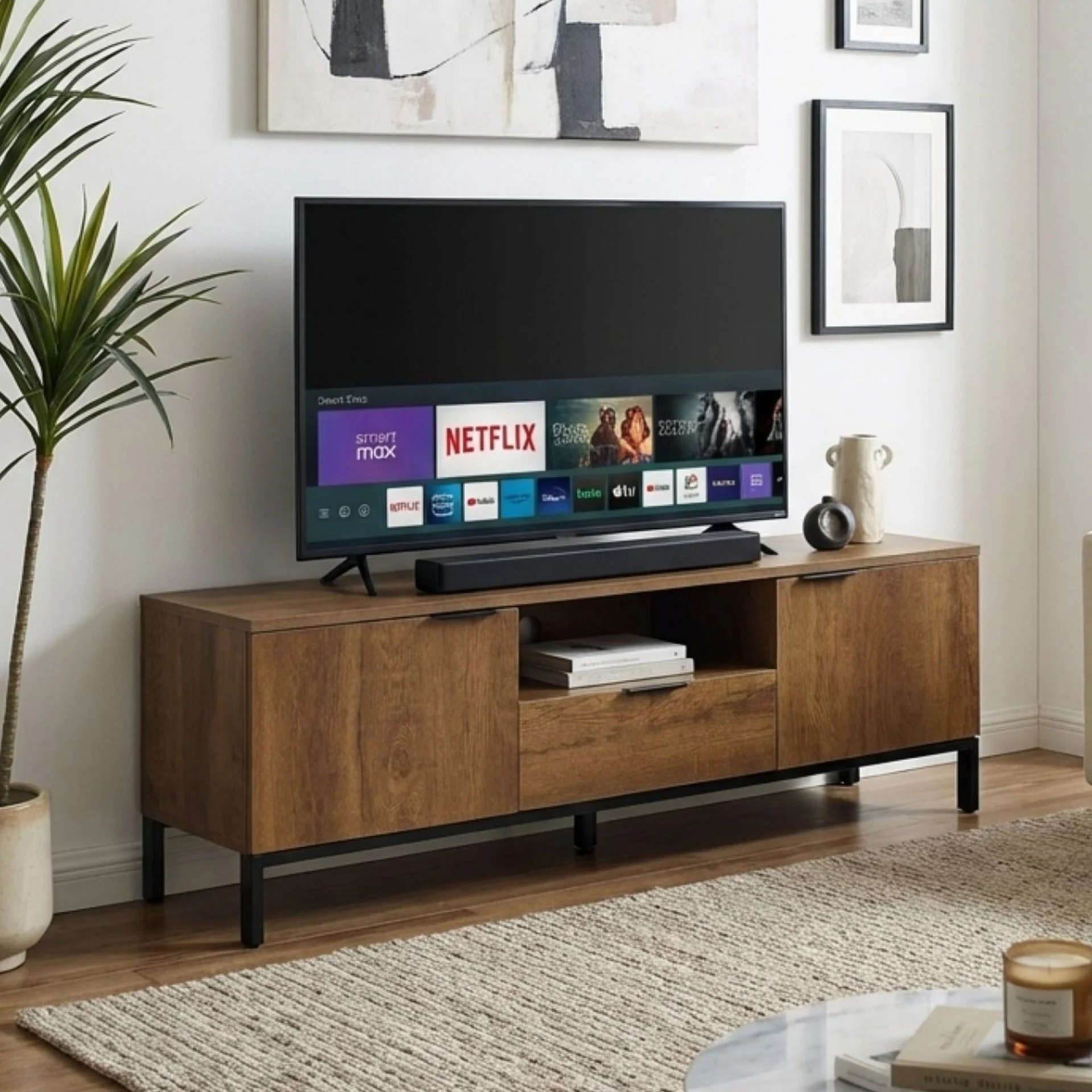 Ocala 1.5m Entertainment Unit - Walnut - Image 5