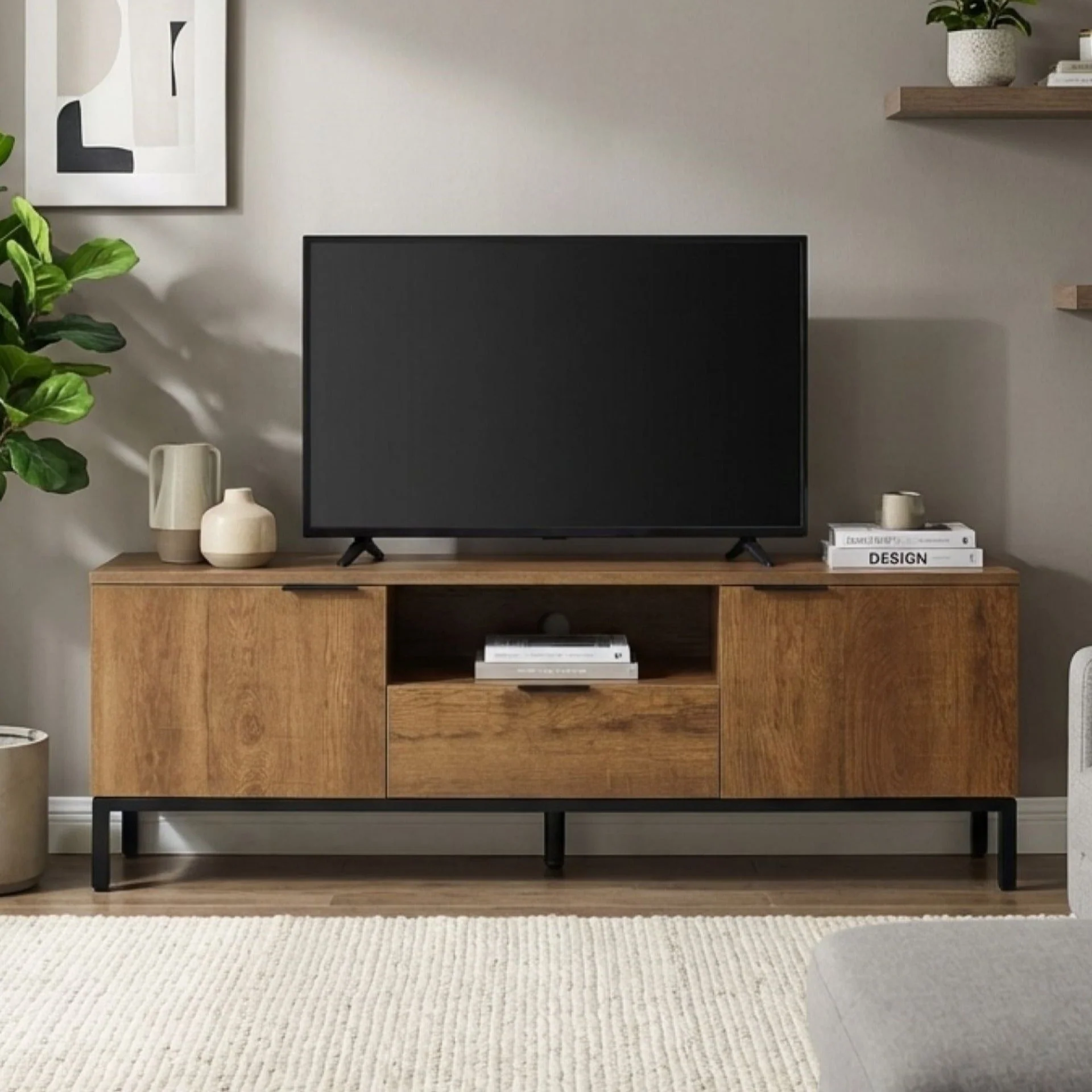 Ocala 1.5m Entertainment Unit - Walnut - Image 6
